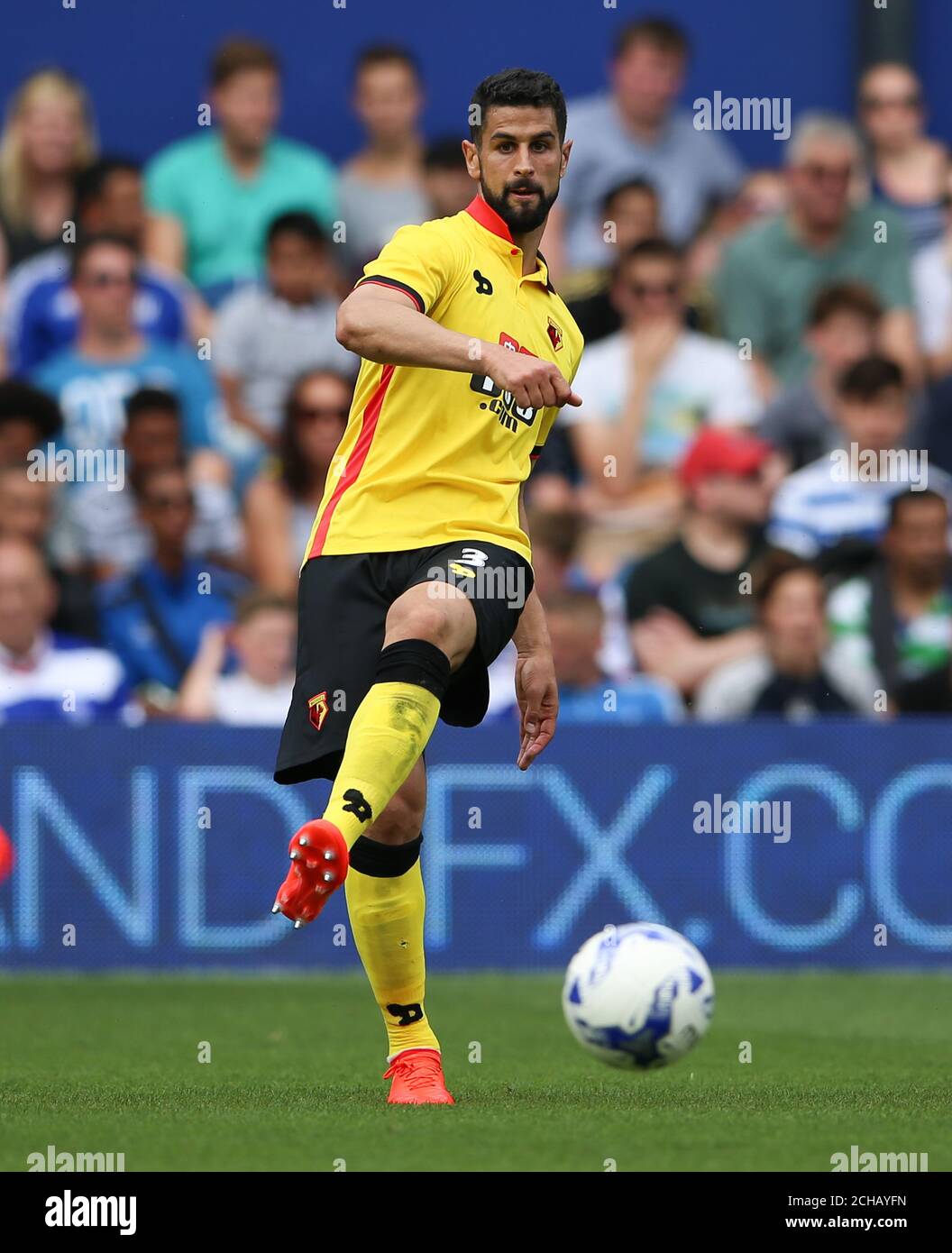 Watfords Miguel Britos während des Vorsaison-Freundschaftsspiel in der Loftus Road, London. Stockfoto