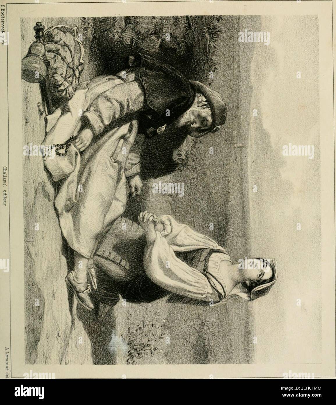 . La France littéraire . t-Es-prit, et acceptée par le roi. Le Partisan de Y assermenté lui prodiguait lesXIII. 4 76 FRANKREICH LITTÉRAIRE. Louanges ; il lappelait ecclésiastique citoyen, citoyen évangélique, imitateurde Jésus. UN prêtre assermenté était compté parmi les patriotes, et il était consi-déré au Club dont il était membre. UN prêtre assermenté, enfin, dans les premers temps de la révolution,trouvait facilement un refugium contre les mauvaises Intentions des gensqui « en voulaient à toute la calotte, » pour parler en style dusage. UN réfractaire, au contraire, cherchait à rappeler indirect Stockfoto