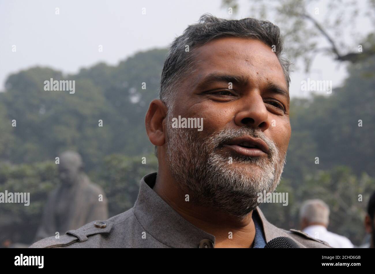 Rajesh Ranjan im Volksmund als Pappu Yadav bekannt, ist ein Politiker. 1991 gewann er die Wahlen zum Lok Sabha (dem Unterhaus des indischen Parlaments) Stockfoto