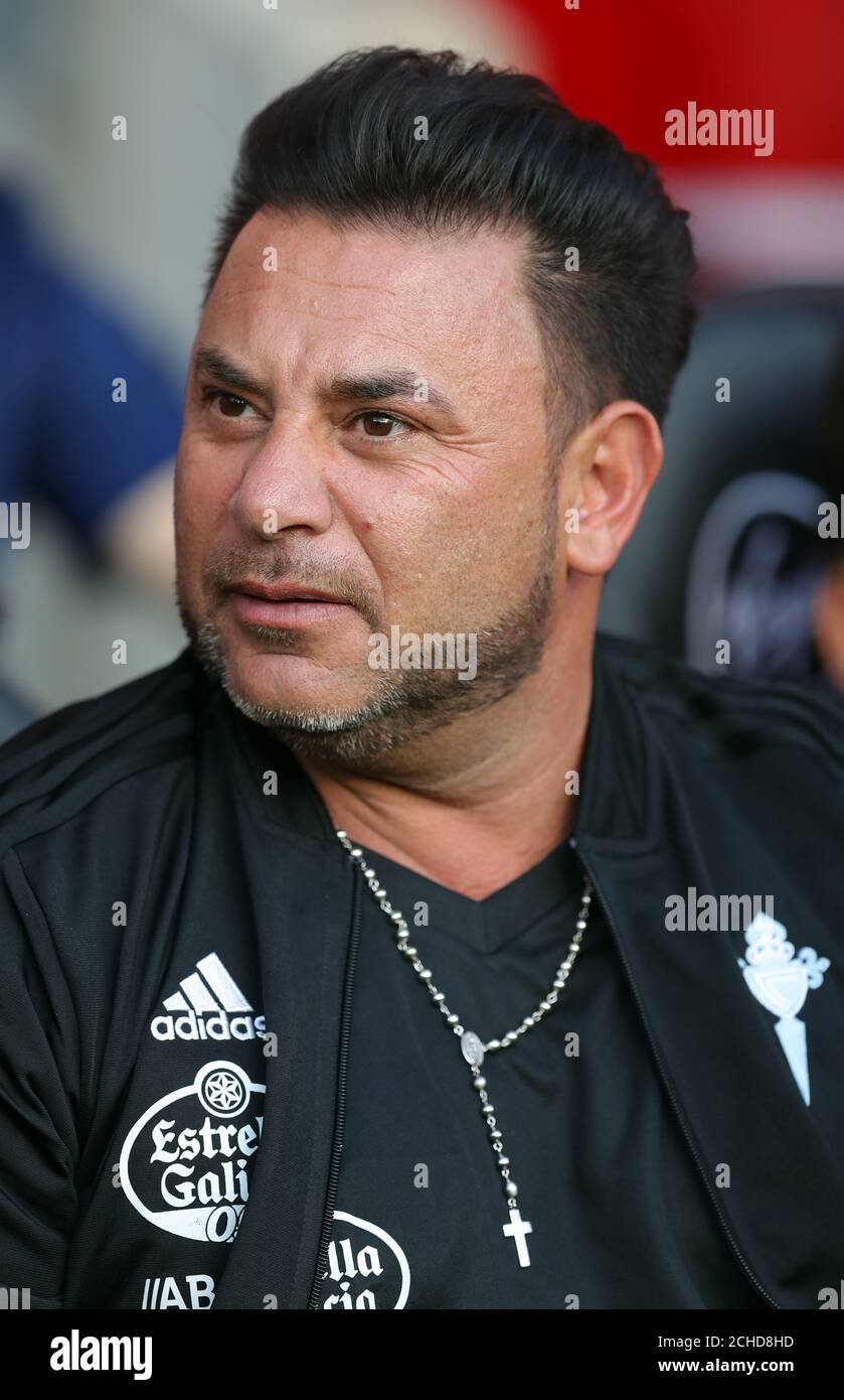 Celta Vigo Cheftrainer Antonio Mohamed Stockfoto