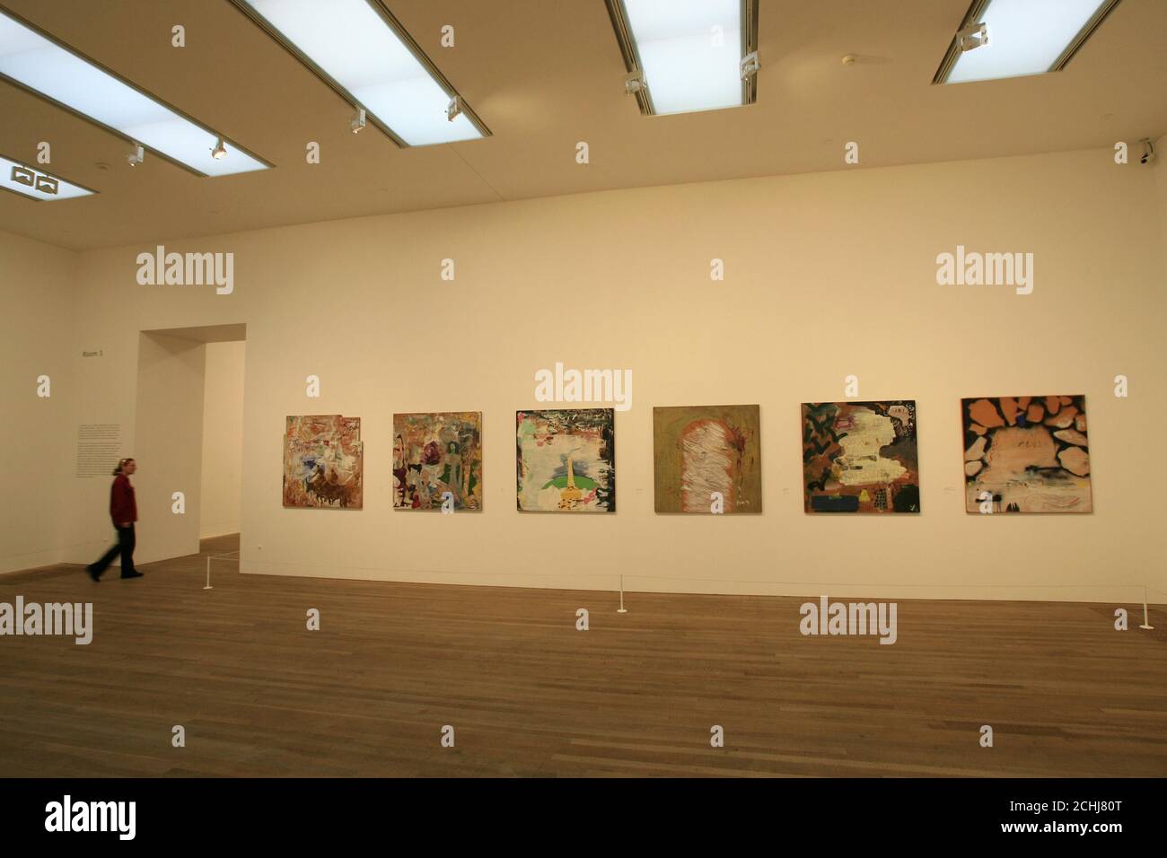 Die Bilder von per Kirkeby werden in der Tate Modern in London als Teil der ersten großen Studie des dänischen Künstlers in Großbritannien vorgestellt. Stockfoto