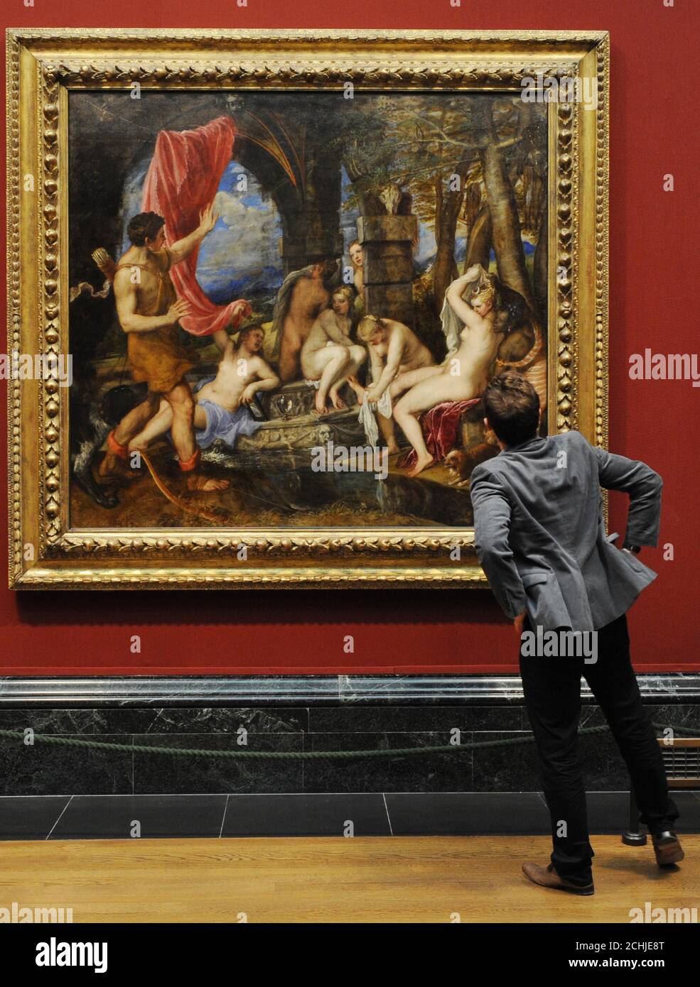 Diana Und Aktaon Von Tizian Stockfotografie Alamy