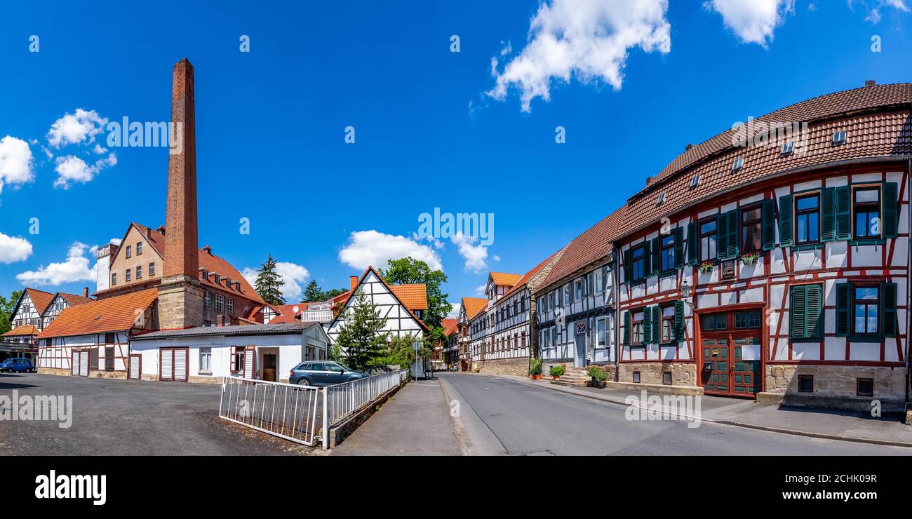 Historische Stadt in Wanfried, Deutschland Stockfoto