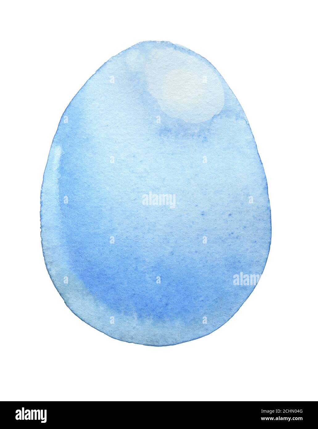 Cute Fantasy blau Dinosaurier Ei in Aquarell isoliert gemalt auf Weißer Hintergrund Stockfoto