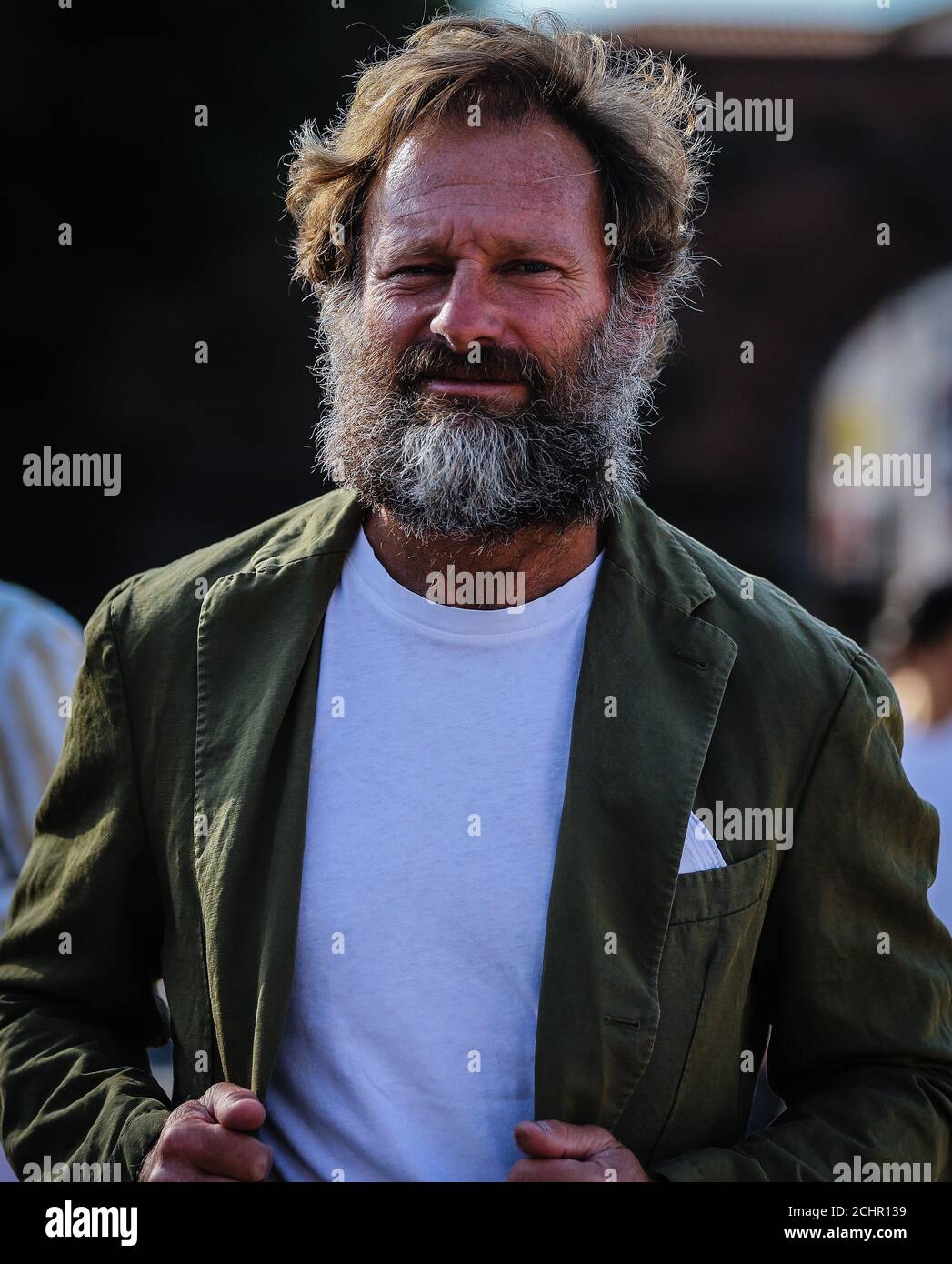 FLORENZ, Italien - Juni 12 2019: Carlos Castillo auf der Straße in Florenz. Stockfoto