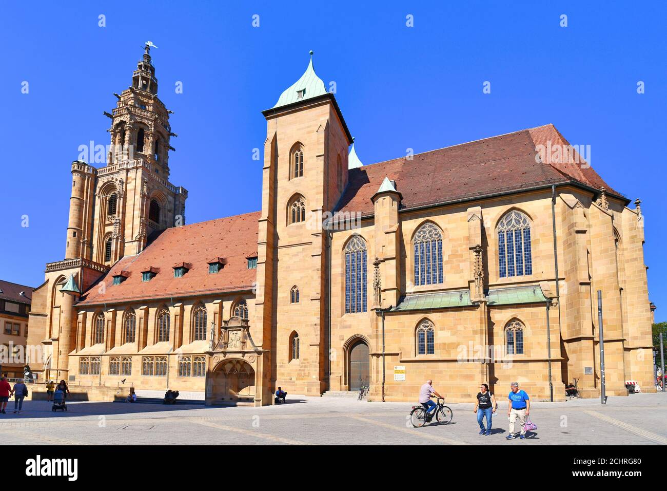 Heilbronn, Deutschland - September 2020: Gotische Hallenkirche St. Kilian im Zentrum von Heilbronn Stockfoto