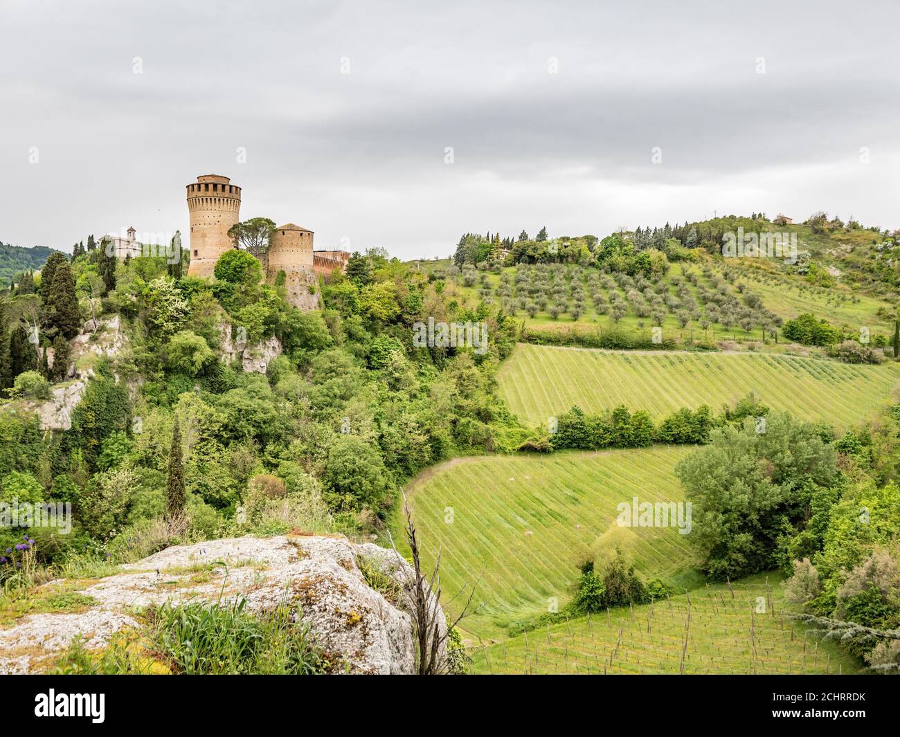 Brisighella, Emilia Romagna, Italien: Die Festung. Stockfoto