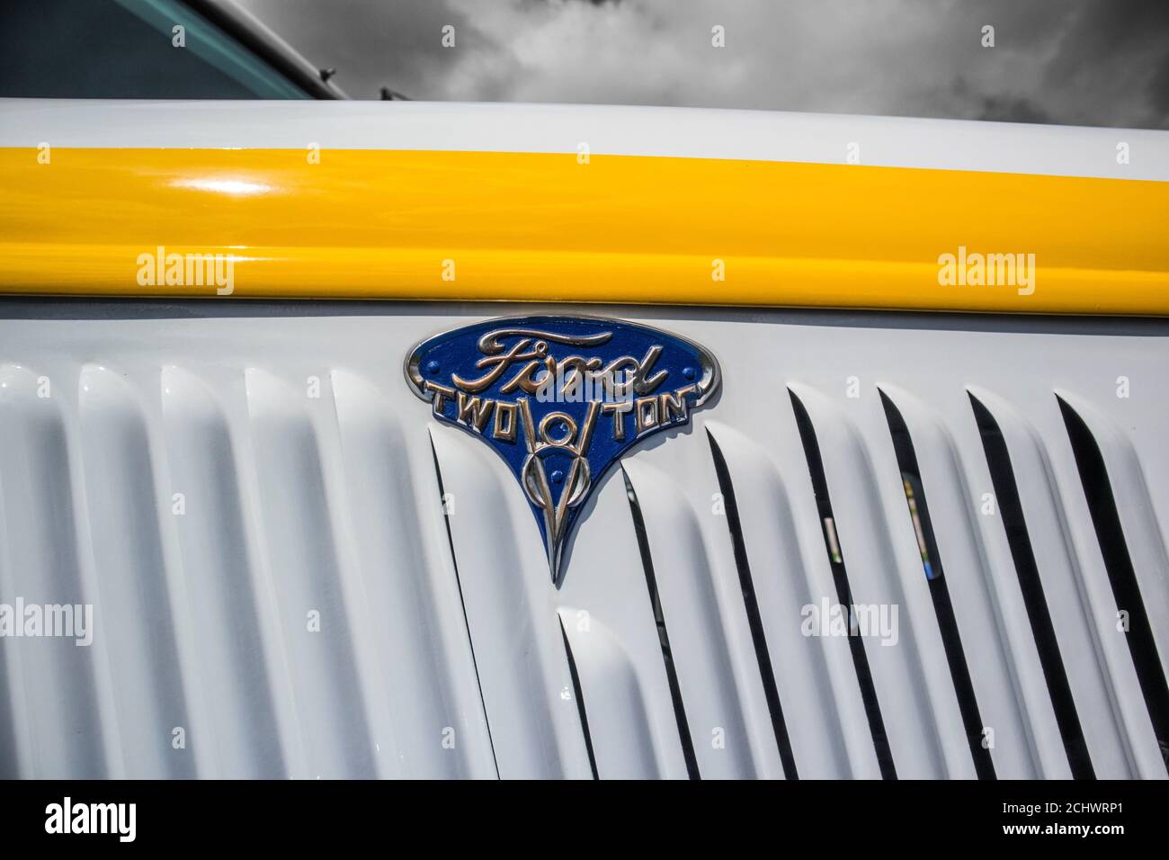 Ford LKW: 1935, V8 1 1/2 Tonnen. Logo-Ansicht Stockfoto