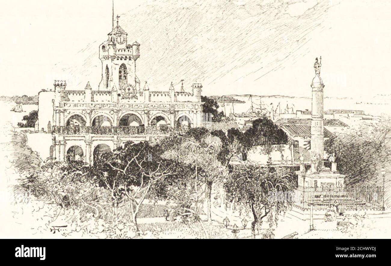 . Die spanisch-amerikanischen Republiken . Nfluence der Y-Guazu, undetwa vierhundert Meilen von Corrientes. Jenseits dieses Punktes Noscrew oder Paddle Dampfer war in der Lage, die Stromschnellen, Strömungen und Wirbel zu erobern. Das ganze Ufer des Alto Parana, von VillaEncarnacion bis zum Salto de Guayra, sind mit Wäldern ofycrba Mate oder Paraguayan Tee bedeckt, und der Hauptverkehr ist der Transport von diesem Artikel. Nicht in der Lage, die fünf oder sechs Wochen oder mehr 358 DIE SPANISCH-AMERIKANISCHEN REPUBLIKEN zu opfern. Notwendig für eine Reise in diese Solituden, die angeblich grandiosmalerisch sind, blieb ich Stockfoto