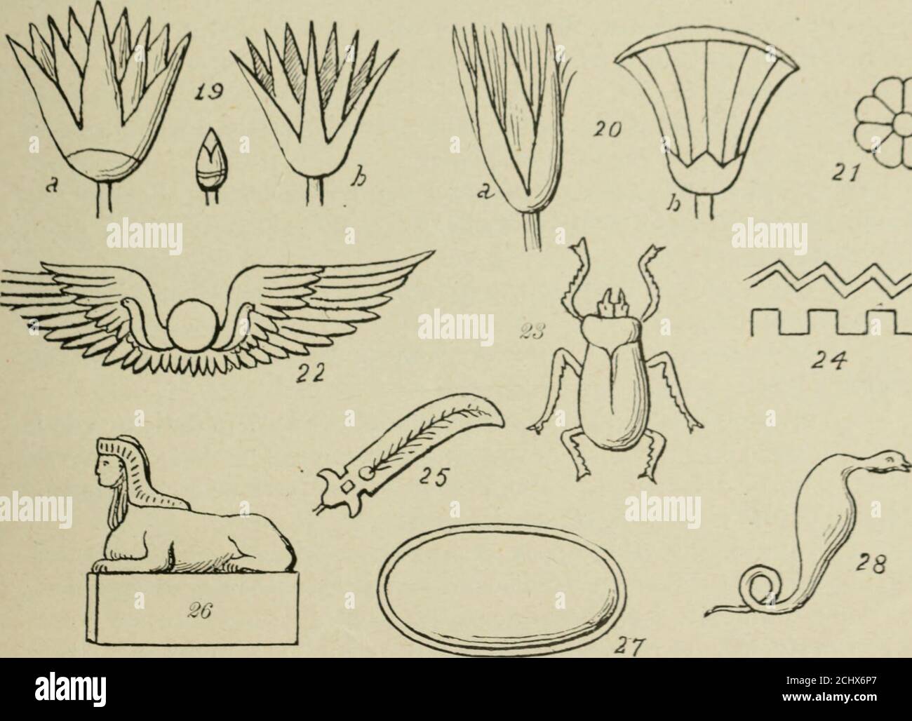 . L'Art ornamental . 1 lût : Partie cylindrique de la colonne placée entre la base et le chapiteau. 2 Chapiteau : Partie ornée, Faisant saillie, et placée au sommet de la colonne. ICH, ICH, ICH. ■ i m l j pte, lornemental ion na s ail : indéj elle étail inl imemenl li( Larchitec! u aucun ornement Ban nuire à lunité de l • n i mble. I .c decor culpté c i dune Grand* i ich< idement dui manière remarquable. Route la superficie de mu de Bandes sculptées reduisant des hiéroglypl letou Bortes, rehaussées de brillantes couleui I.. (loq i 53. Caractères. I Lornementation était symbolique, relig Stockfoto
