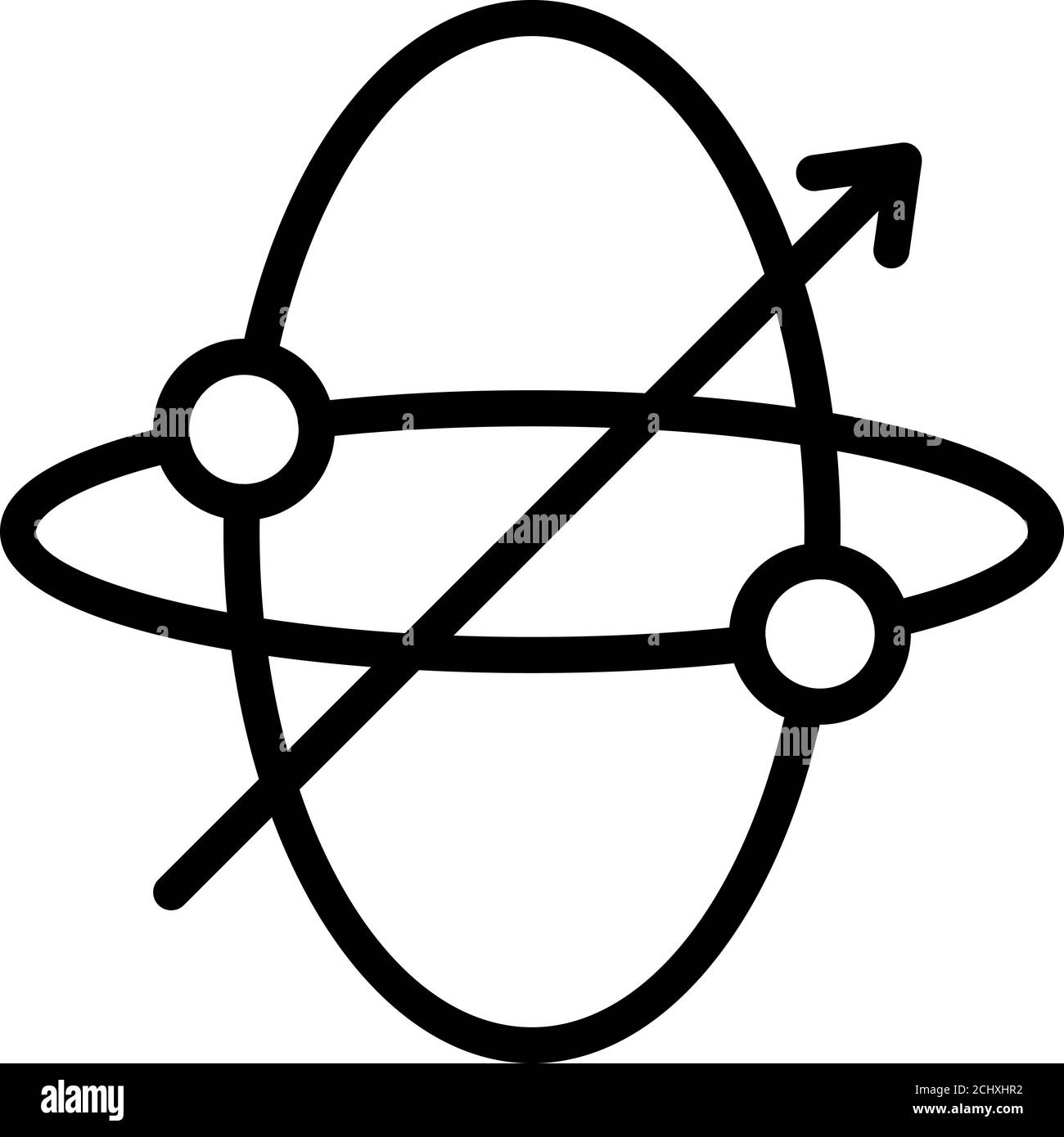 Koordinator Gyroskop Symbol, skizzieren Stil Stock Vektor