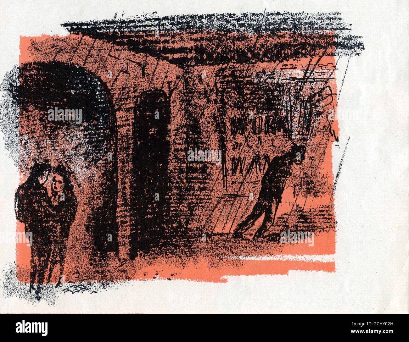 Werbekunst von JAMES BOSWELL für GOOGIE WITHERS JACK WARNER Und JOHN McCallum in ES REGNET IMMER AM SONNTAG 1947 regisseur ROBERT HAMER Roman Arthur La Bern Produzent Michael Balcon Ealing Studios / General Film Distributors Stockfoto