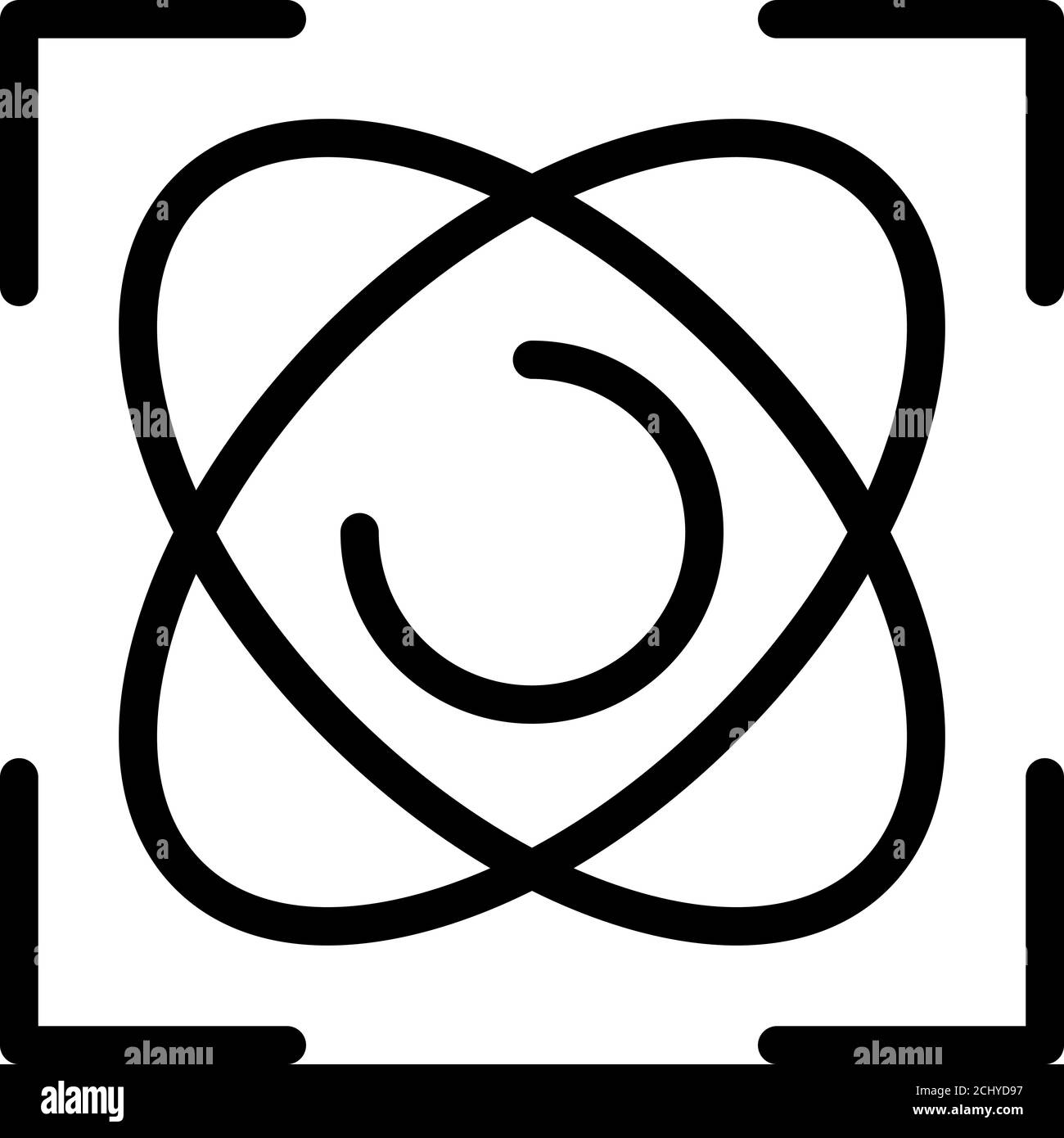 Physik Gyroskop Symbol, skizzieren Stil Stock Vektor