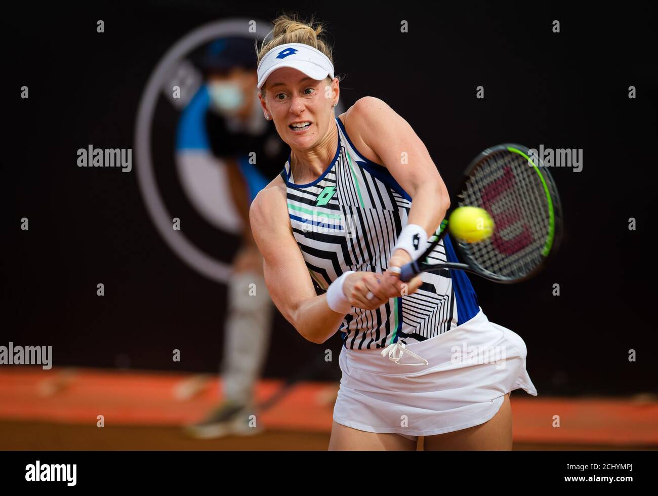 Alison Riske aus den Vereinigten Staaten in Aktion während der ersten Runde des 2020 Internazionali BNL d'Italia WTA Premier 5 Tennisturniers am 14. September 2020 im Foro Italico in Rom, Italien - Foto Rob Prange / Spanien DPPI / DPPI Credit: LM/DPPI/Rob Prange/Alamy Live News Stockfoto