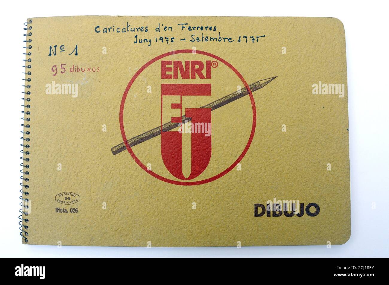 Notizbuch, Notizblock, 70er Jahre, klassisches Skizzenbuch 3 Stockfoto