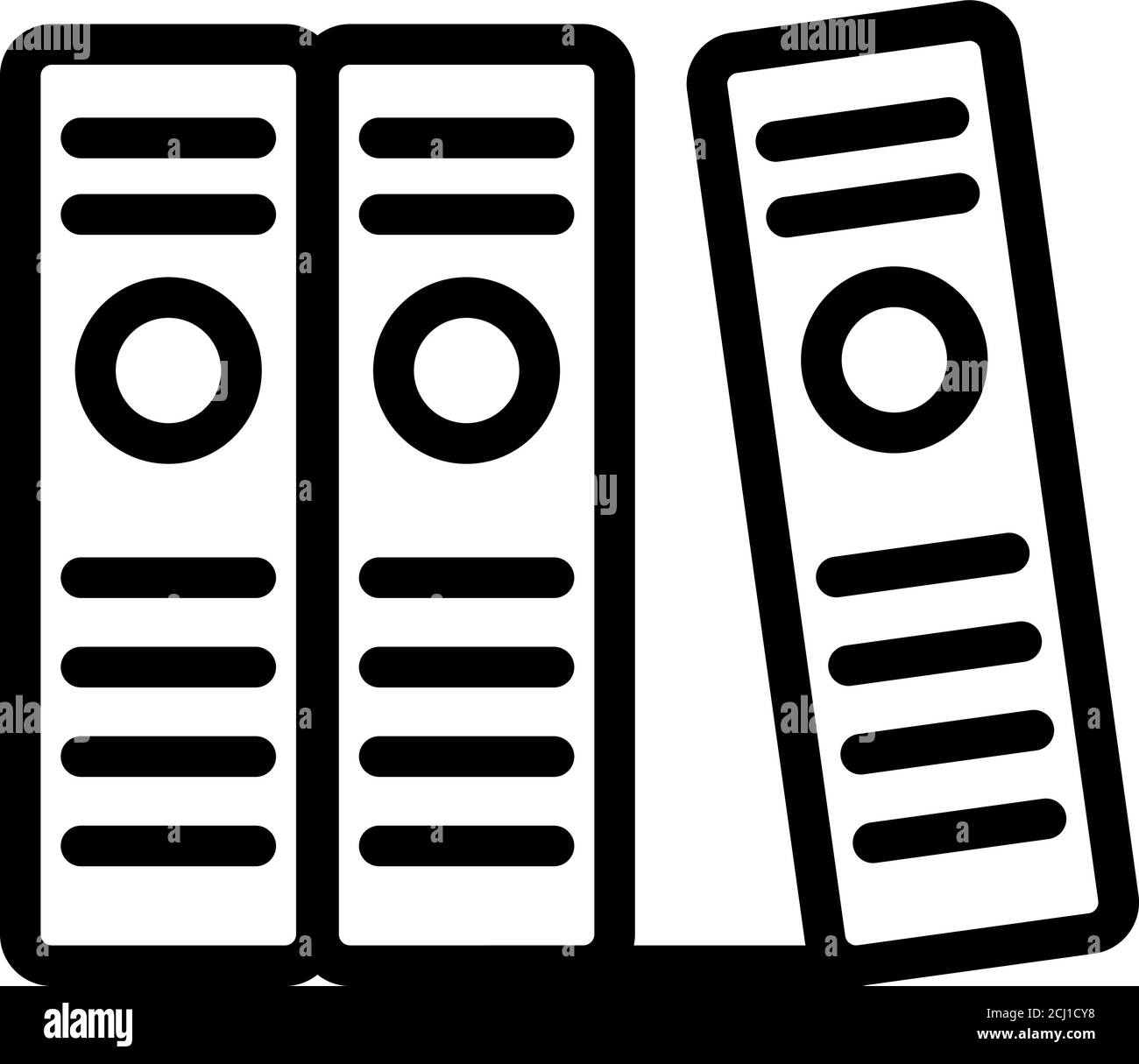 Symbol für Standardordner des Zertifikats, Gliederungsstil Stock Vektor