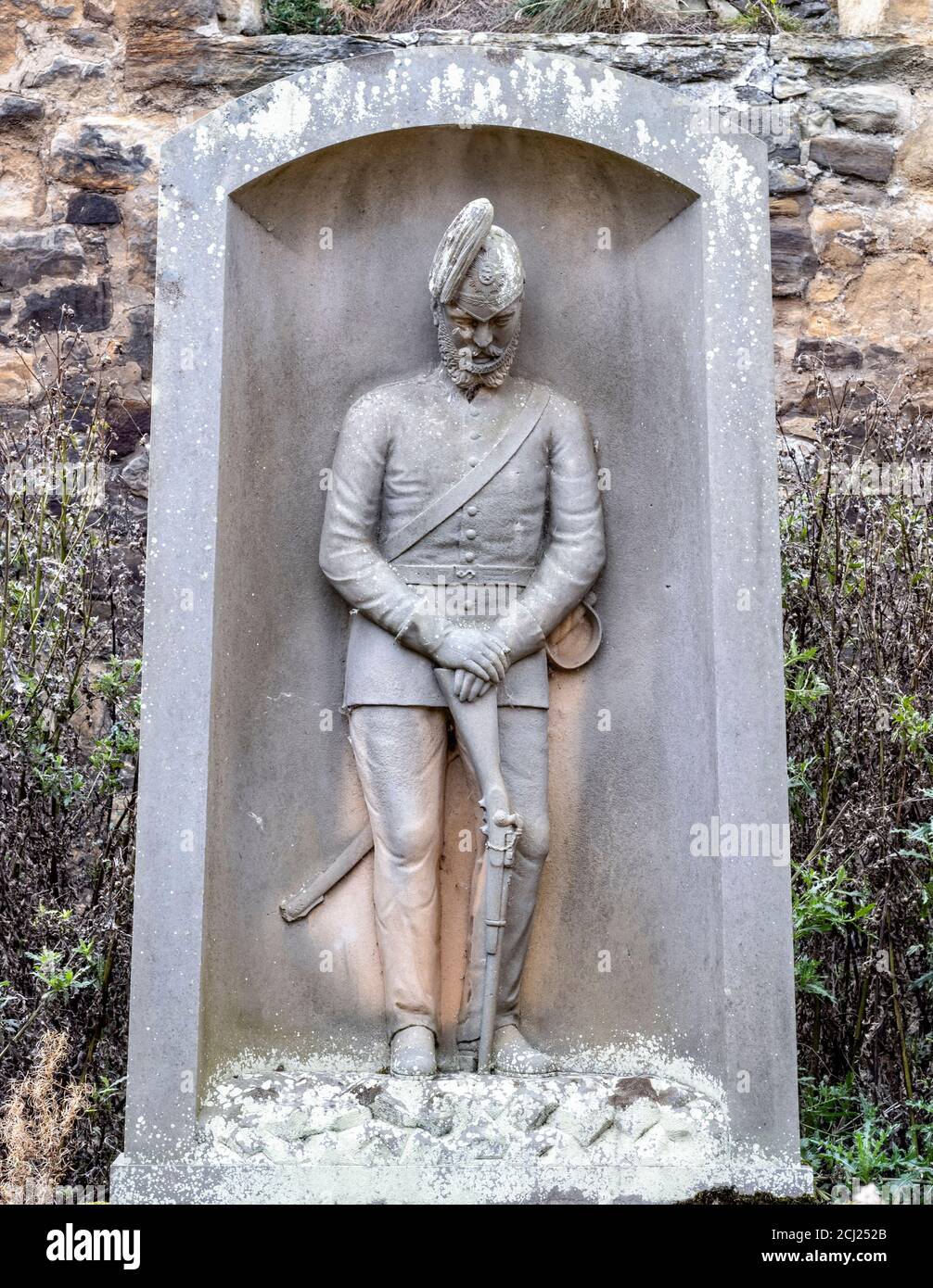 Colonel James Ainslie Younger von Elvingston Grabstein, Gladsmuir Old Parish Church, East Lothian, Schottland, Großbritannien. Stockfoto