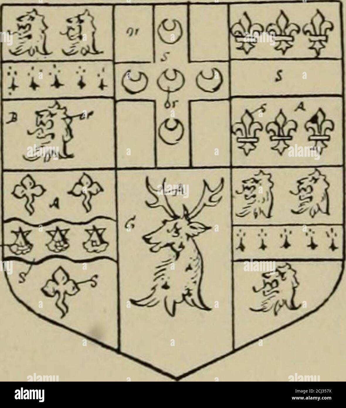 . Die Besuche der Grafschaft Sussex gemacht und in den Jahren genommen 1530, Thomas Benolte, Clarenceux König der Waffen, und 1633-4 von John Philipot, Somerset Herald, und George Owen, York Herald, für Sir John Burroughs, Garter, und Sir Richard St. George, Clarenceux . Walter Harflete von Bekesboine=f=Jane da. ofin Com. Kent, Challoner. Thomas Harflete als Sepvans, of=p^Iargaret, da. Of S Trapham in y« p^^&gt; of Winghauin Com. Kent, Ar. George Xewinan aus Canterbury, Kn. Affra. Jane. ■MARGARET HARFLETE. i^arlatfeenlien.. [B.IS. 5#.][Hinzufügen FRAU 5507, 353.] Walter Harlackenden von=FJane da. Von Thomas Pr Stockfoto