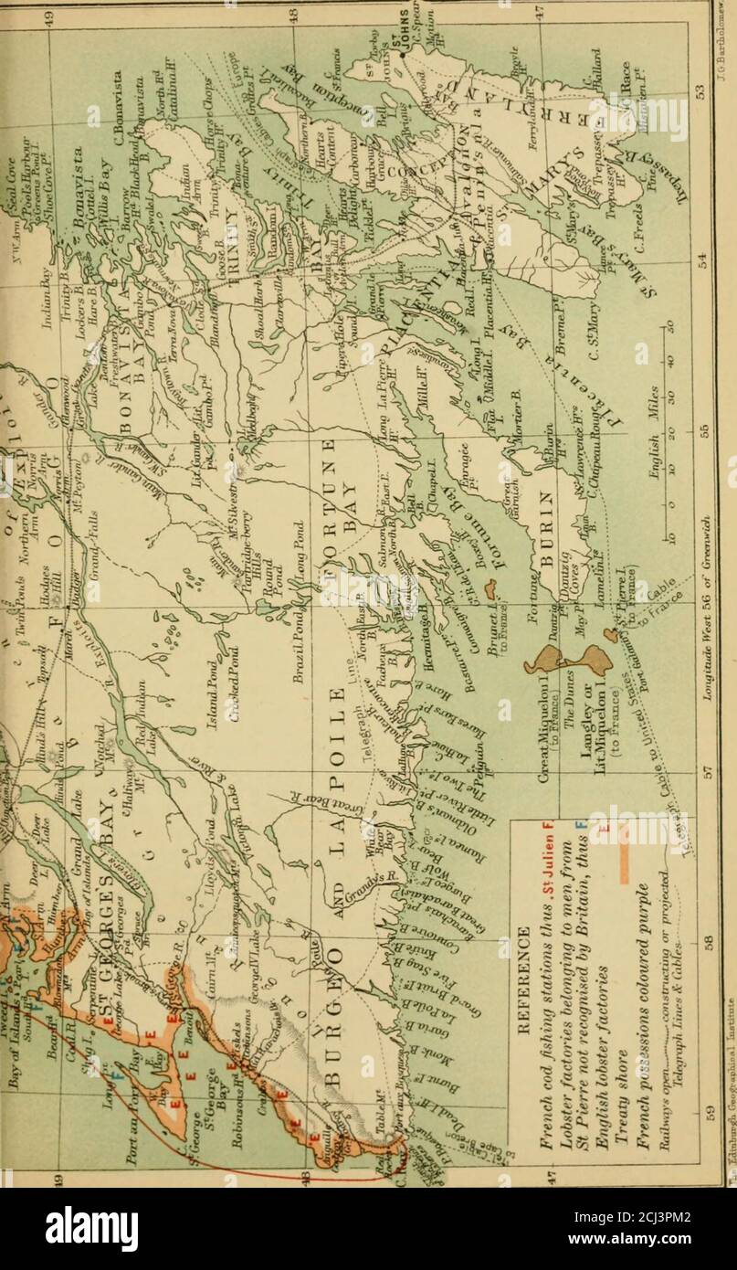 . Das Statemans Jahrbuch : Statistisches und Historisches Jahr der Staaten der Welt für das Jahr . Platte 2,. NEWFOUNDLANl) 243 die wichtigsten Importe und Exporte im Jahr 1897 waren :- Iiuports. £ Exporte. £ Mehl 294,206 getrocknete Kabeljau 580,326 Textilien, Kleidung. 255,509 Kabeljau Öl . 50,417 Salz Schweinefleisch 68,847 Robbenschalen 24,083 Melasse 37,951 Robbenöl . 50,602 Hardware 56,998 Hummer (verzinnt) 108,894 Tee ... 28,122 Hering (gebeizt) . 20,995 Butter . 21,187 Kupfer und Erz 84,442 Leder 46,159 Eisenerz und Pyrite 41,104 der Einfuhren im Wert von 402,946?. Kamen aus Großbritannien ; 327,521Z.aus Kanada ; 438 Stockfoto