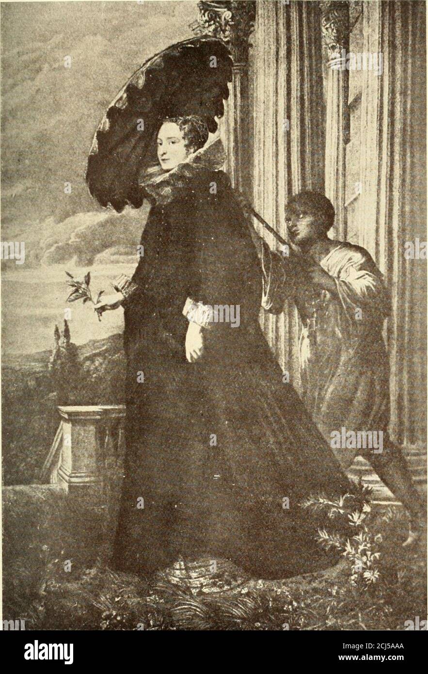 . Heldinnen von Genua und den Rivieras . die Menge der Madding. Diese Bewegung wurde im 17. Jahrhundert emphatisch, als die Stadt ihre Grenzen ringsum ausdehnte und viele Vorstädte miteinander verband. Jede beträchtliche Familie schloss sich inder neuen Rivalität an, und die natürlich angenehme Konformation des Bodens half in der Prüfung sehr. Die Plätze für Villen und Gärten waren erst billig, aber später mit einem konsiderierbaren Aufwand gesichert. Die Genyldonne von Genua, nicht weniger als ihre Herren und Meister, liebte ihre Villen und ihre Villengärten. Sie wurden dort von vielen der orientalischen entlassen Stockfoto