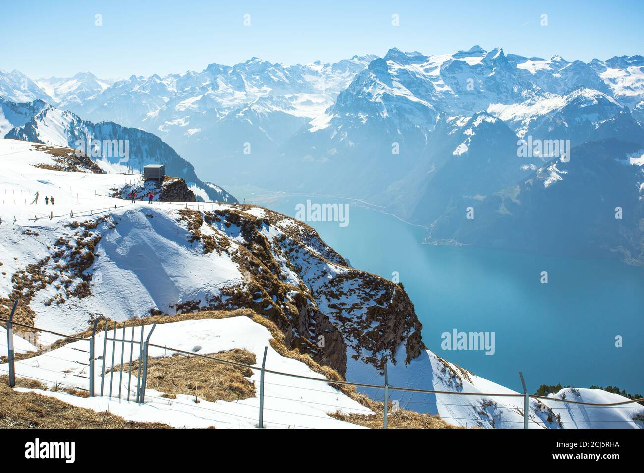 Aussichtspunkt Auf Dem Fronalpstock Stockfoto