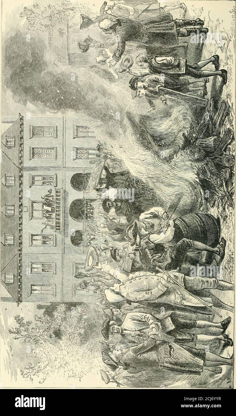 . Geschichte der Stadt New York: Seine Herkunft, Aufstieg und Fortschritt . Olitary Reiter und langsame Etappen vermitteltdie Intelligenz zu den verschiedenen Städten und Städten des Landes. Es wurde mit solch öffentlichem Jubel neu empfangen, daß das Murmeln der Unzufriedenheit und der Disapprobation im allgemeinen Aufruhr verloren wurden. New York erhielt die Nachrichten am 9., und am Abend des thatday, in der gleichen Stunde, in der Nassau Hall in Princeton war 9. Juli. . großartig erleuchtet und Unabhängigkeit proklamiert daraus unter einem dreifachen Volley von Musketry, die Erklärung wurde gelesen, auf Befehl von Wash-ington, an der Spitze jeder Brigg Stockfoto