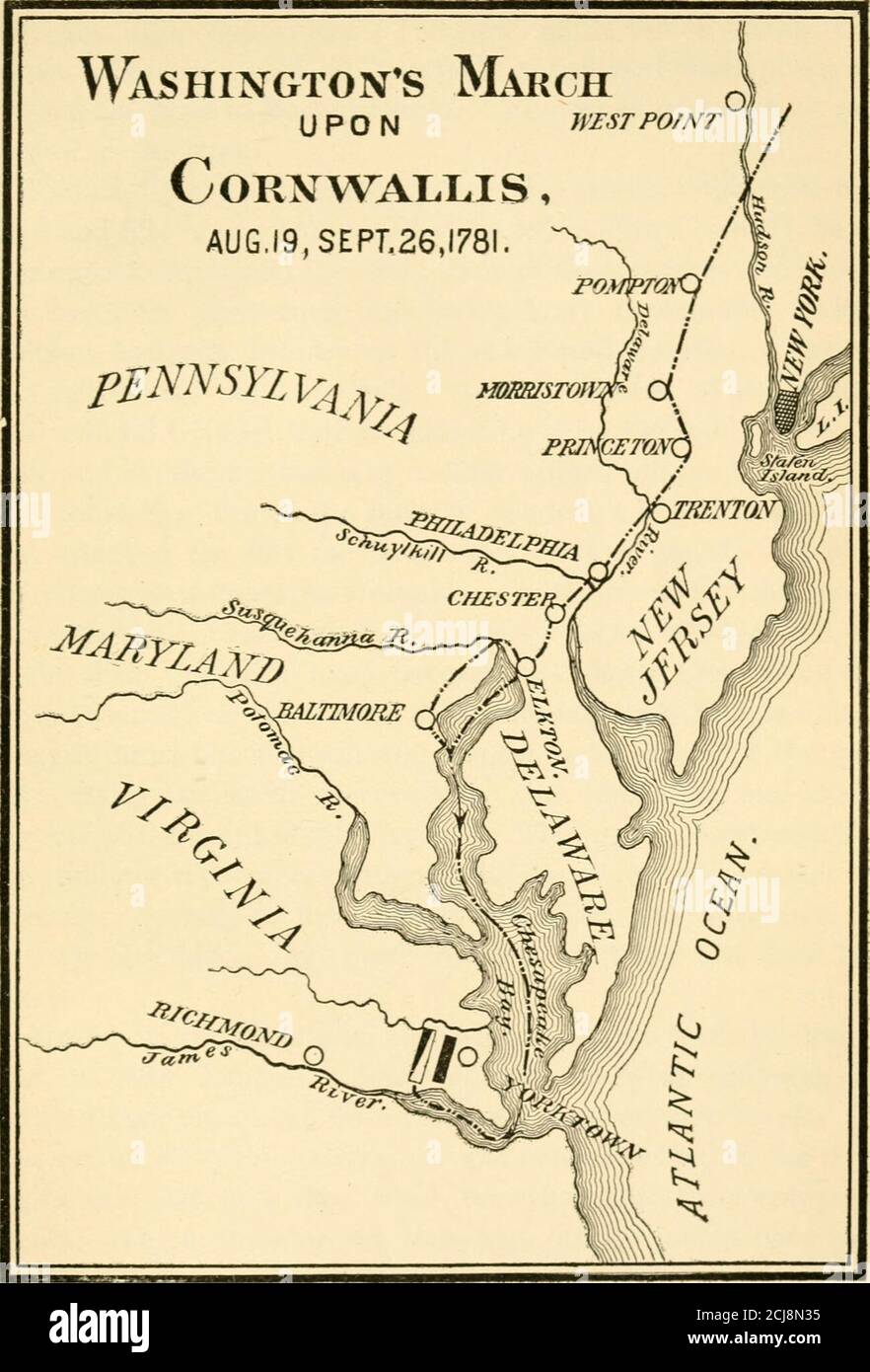 . Washington und sein Land, als Irvings Leben in Washington, für die Nutzung von Schulen gekürzt; Mit Einführung und Fortsetzung, die einen kurzen Überblick über die Geschichte der Vereinigten Staaten von der Entdeckung Amerikas bis zum Ende des Bürgerkrieges. PS, eilte er aus einer Expedition in den Osten, toinsult den Staat Connecticut, und Angriff auf ihre Seehafen von NewLondon. Das Kommando über diese Expedition, die einer von Verwüstung und Zerstörung sein sollte, wurde Arnold gegeben, als ob es notwendig wäre, das Maß seiner Infamie zu vervollständigen, dass er Feuer und Schwert in seinen Heimatzustand bringen und entweihen th Stockfoto