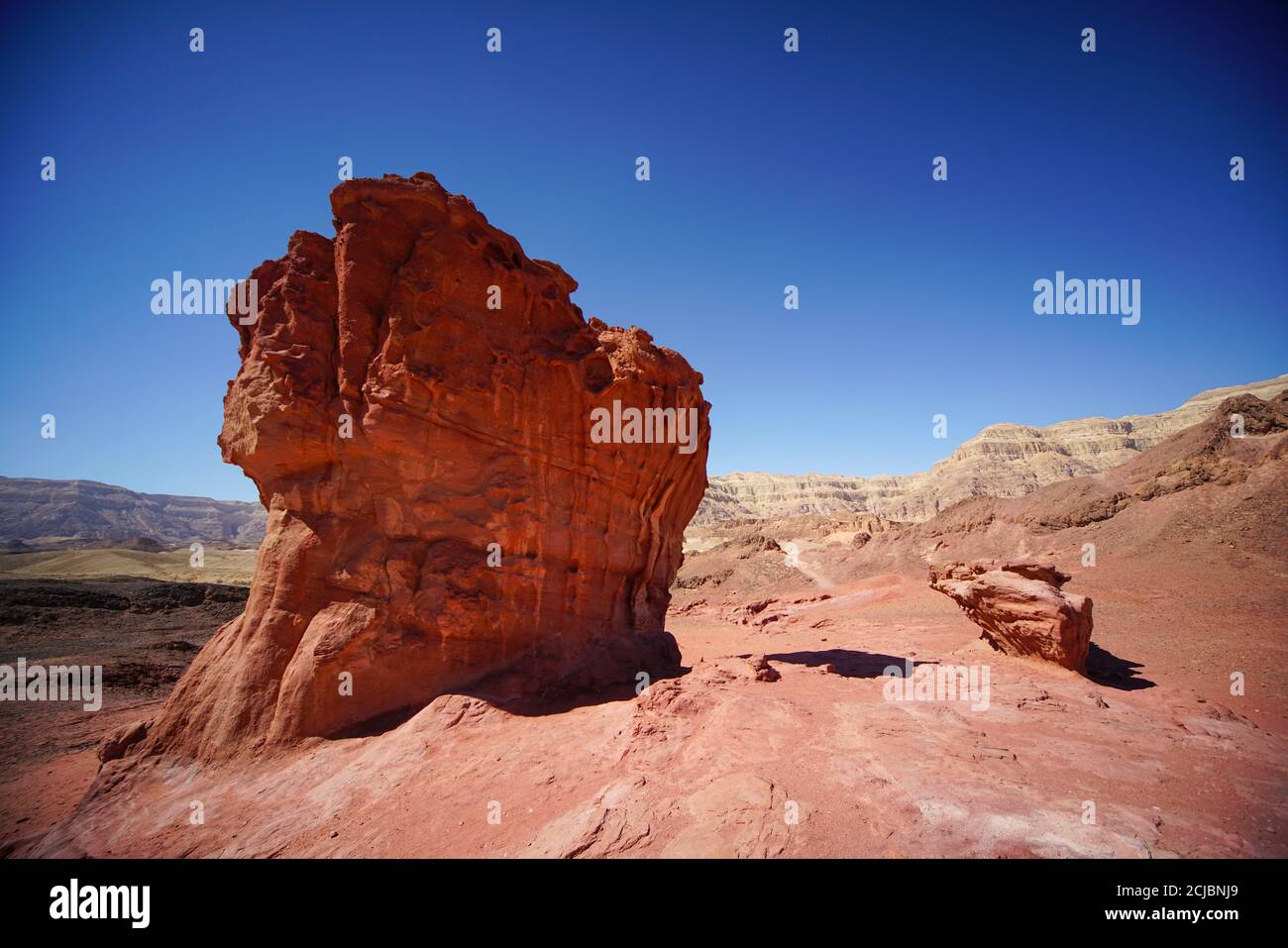 Der Pilzfelsen im Timna-Tal. Natürliche Felsformationen, Timna Natur-und historischen Park, Israel, das Timna-Tal liegt im Südwesten VON A Stockfoto