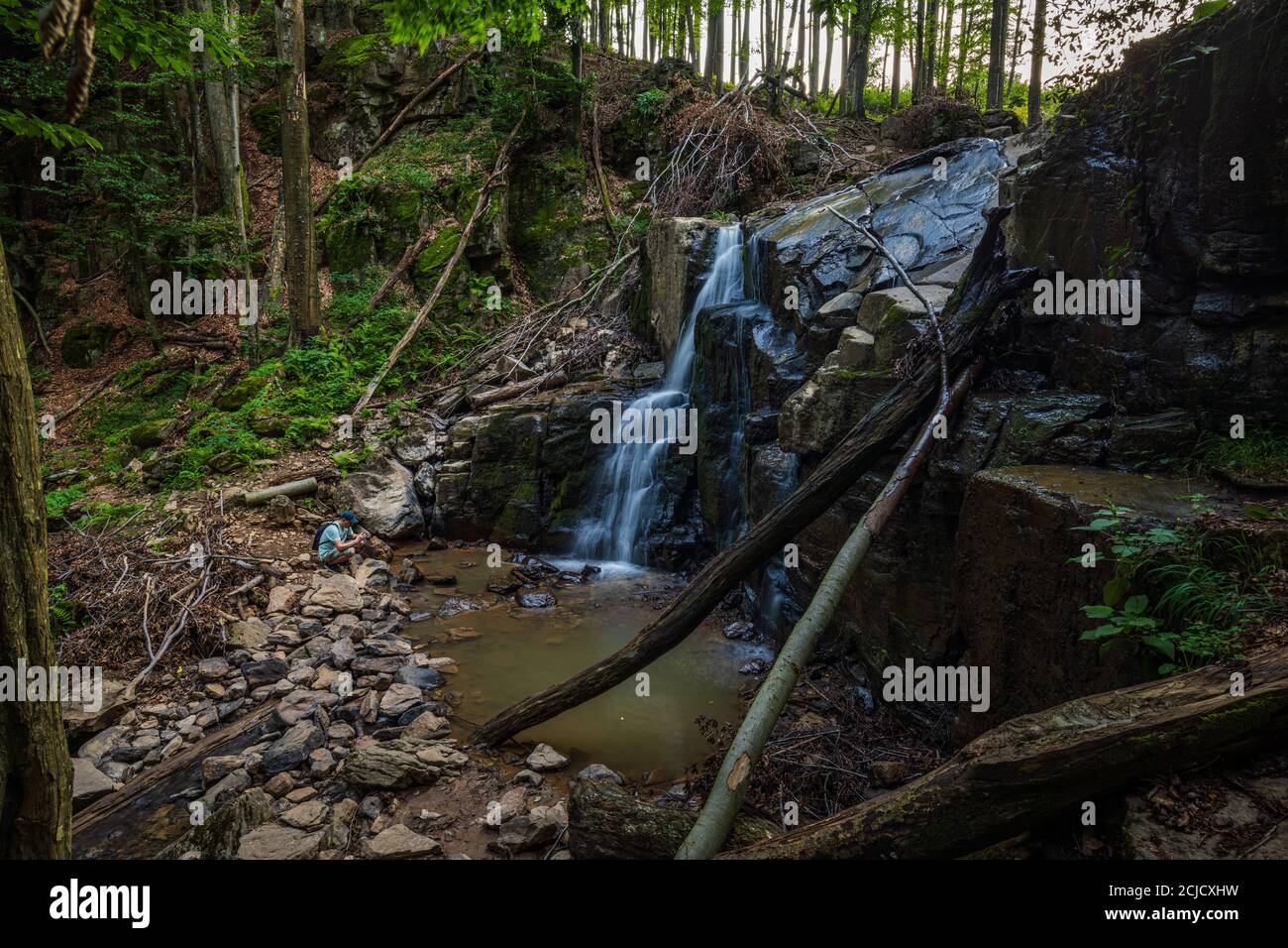 Skakalo Wasserfall, Transkarpatien Region, Ukraine Stockfoto