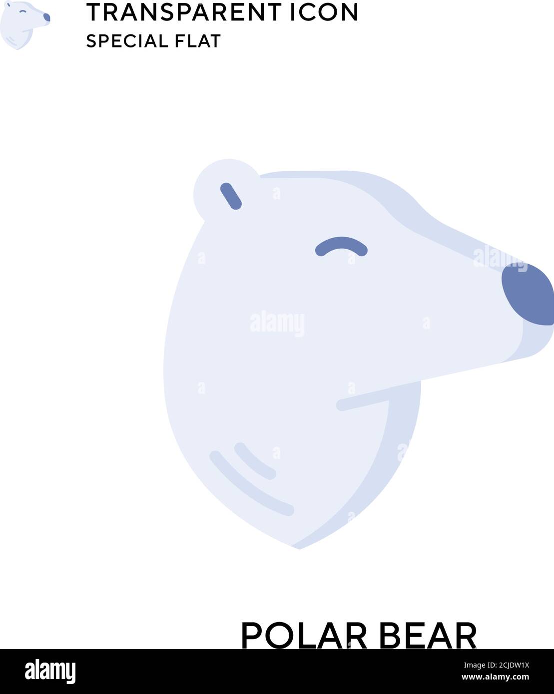 Eisbären-Vektor-Symbol. Flache Illustration. Vektor EPS 10. Stock Vektor