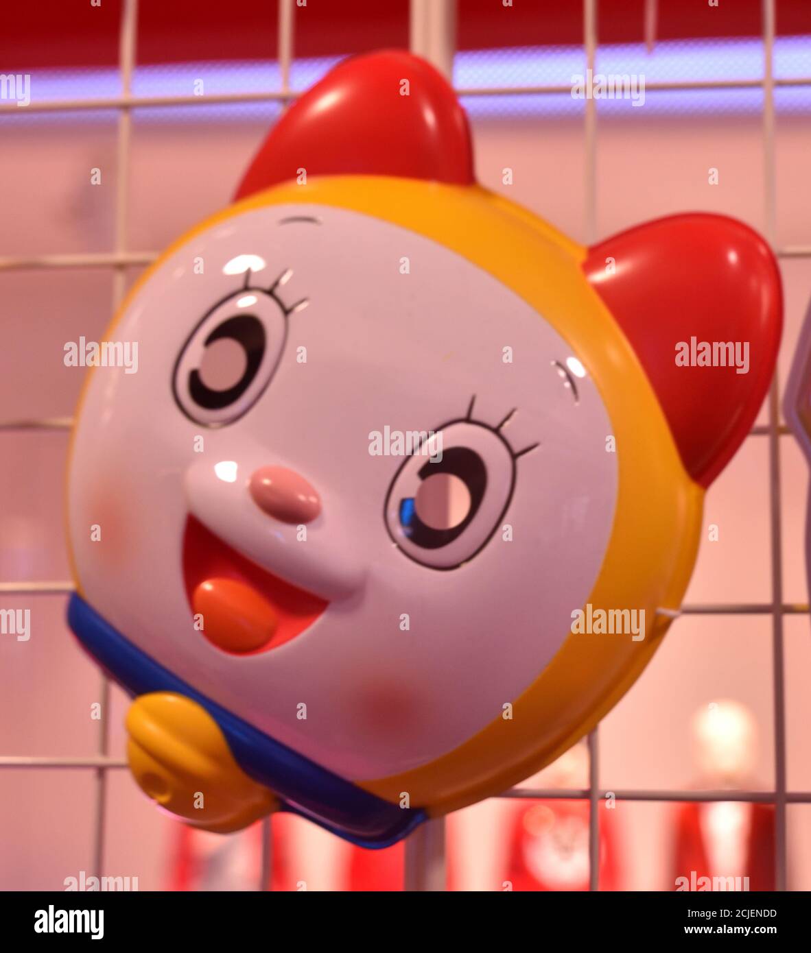 Maske von Dorami, Schwester von Doraemon Stockfoto