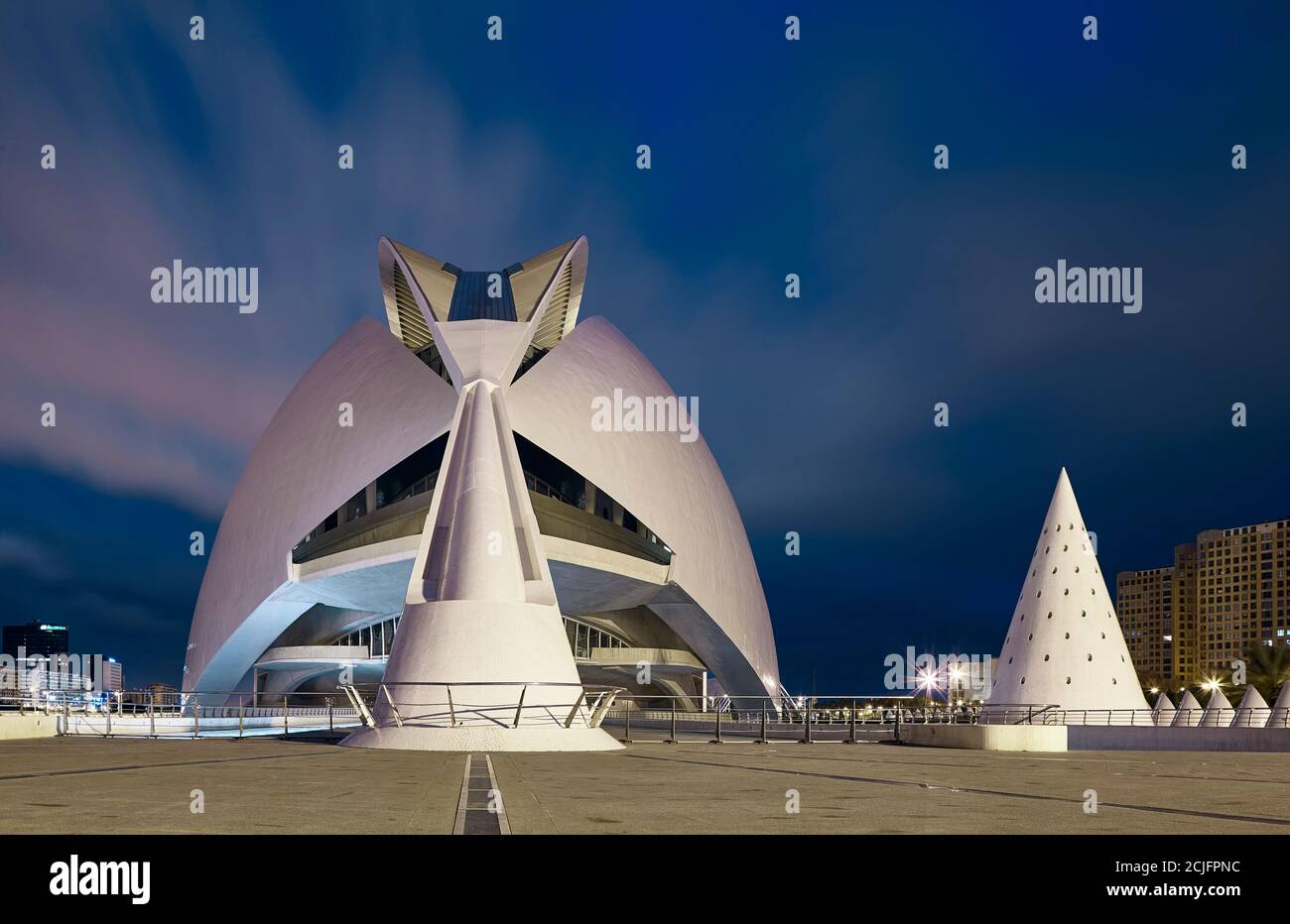 Palau de les Arts Reina Sofia vom Architekten Santiago Calatrava, Valncia, Spanien. Stockfoto