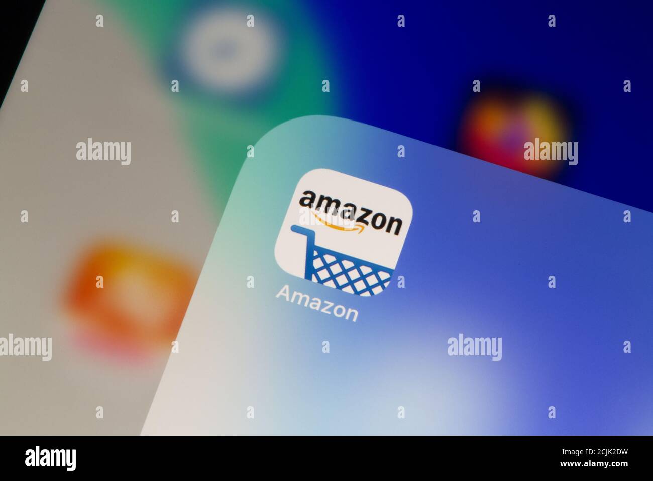 Ostersund, Schweden - 15. Sep 2020: Amazon App Icon. Amazon ist ein US-amerikanisches multinationales Technologieunternehmen mit Sitz in Seattle, Washington Stockfoto