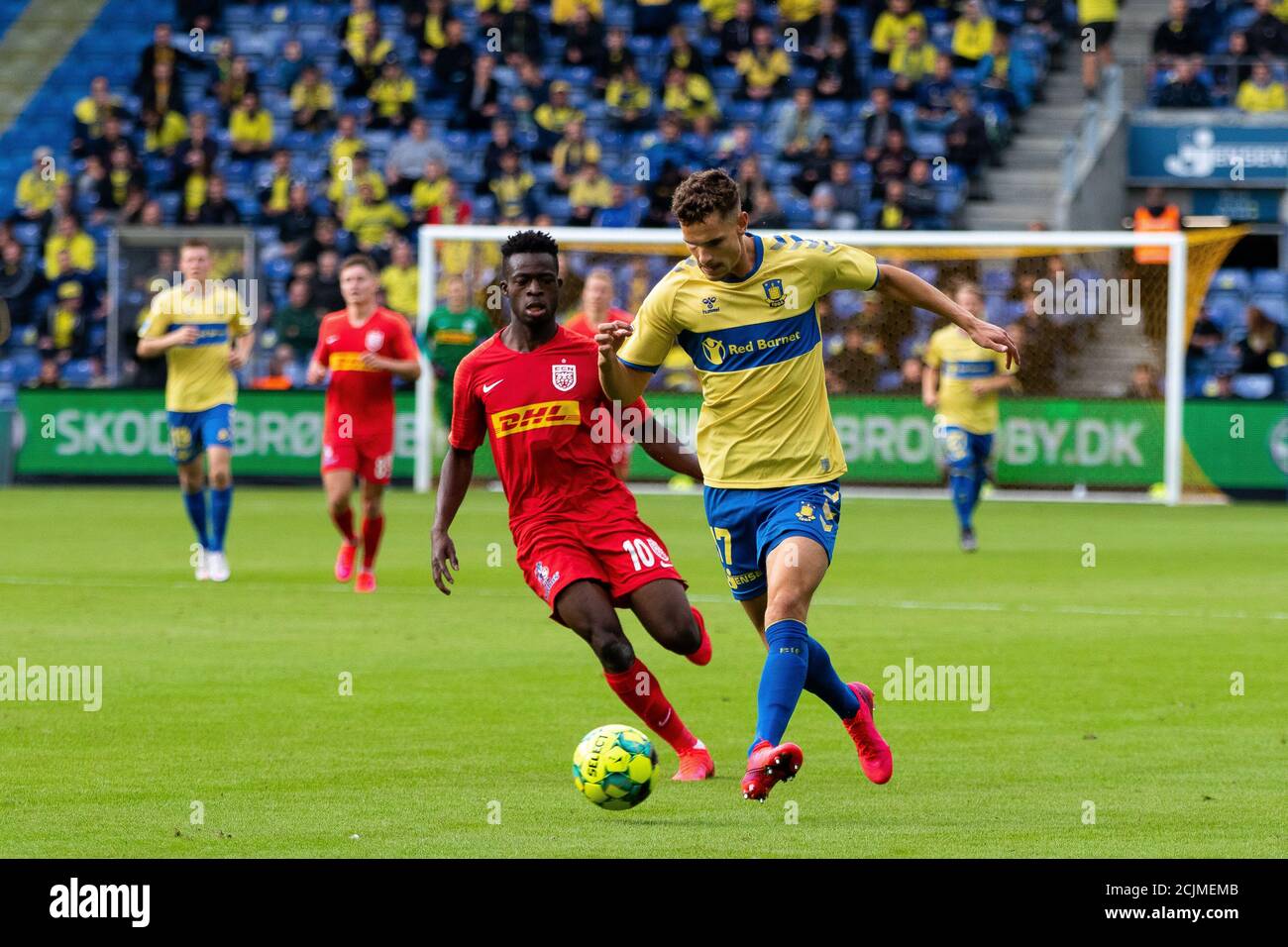 Broendby, Dänemark. September 2020. Andreas Bruus (17) vom FC Nordsjaelland beim 3F Superliga Spiel zwischen Broendby IF und FC Nordsjaelland im Broendby Stadion in Broendby. (Bildnachweis: Gonzales Photo - Dejan Obretkovic). Stockfoto