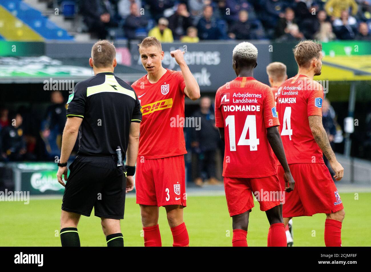 Broendby, Dänemark. September 2020. Ulrik Yttergaard Jensen (3) vom FC Nordsjaelland beim 3F Superliga Match zwischen Broendby IF und FC Nordsjaelland im Broendby Stadion in Broendby. (Bildnachweis: Gonzales Photo - Dejan Obretkovic). Stockfoto