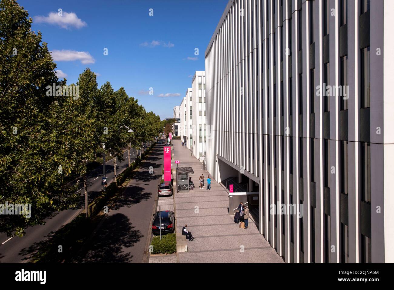 Gebäudekomplex Bürohafen Bonn der Deutschen Telekom AG an der Friedrich-Ebert-Allee, Bonn, Nordrhein-Westfalen, Deutschland. Gebaudekomplex Office Stockfoto