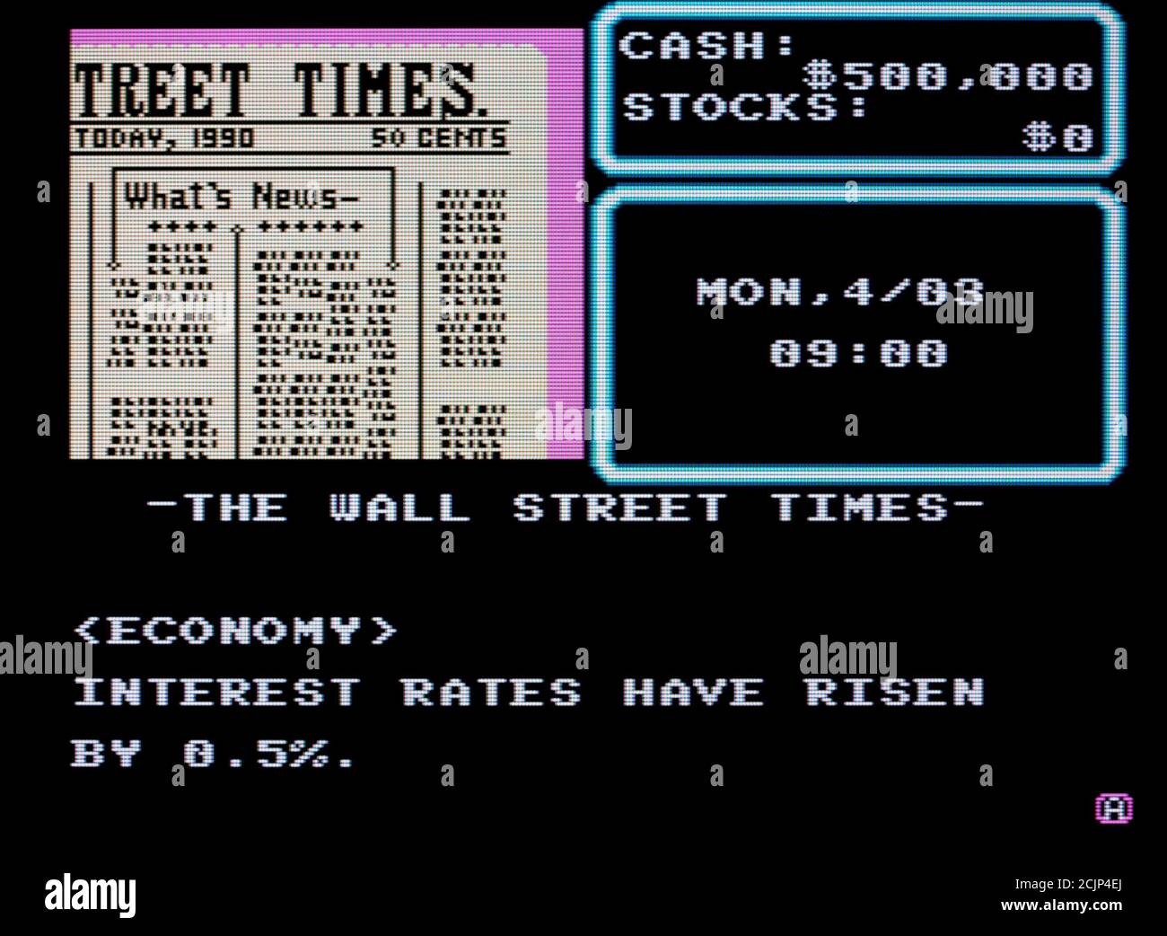 Wall Street Kid - Nintendo Entertainment System - NES Videogame - nur für redaktionelle Zwecke Stockfoto