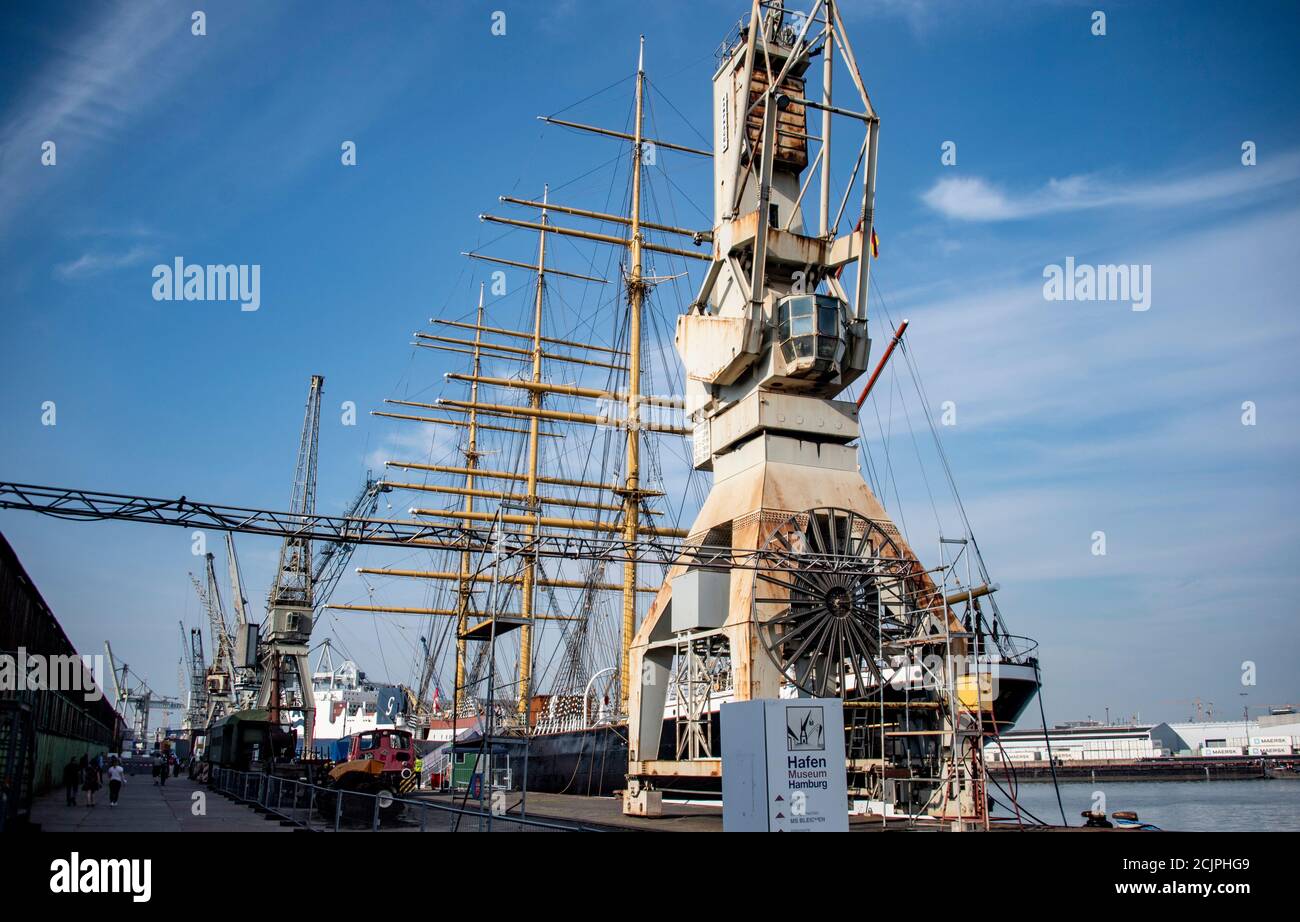 Hamburg, Deutschland. September 2020. Das Museumsschiff "Peking" befindet sich im Hamburger Hafen. Nach 88 Jahren ist das Großschiff wieder in den Hamburger Hafen zurückgekehrt. Quelle: Axel Heimken/dpa/Alamy Live News Stockfoto