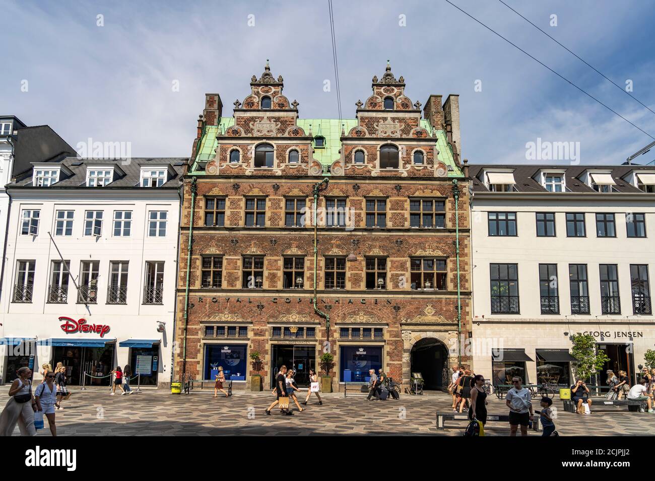 Das Mathias-Hansen-Haus im Renaissancestil am zentralen Platz Amagertorv in Kopenhagen, Dänemark, Europa Matthias Han Stockfoto