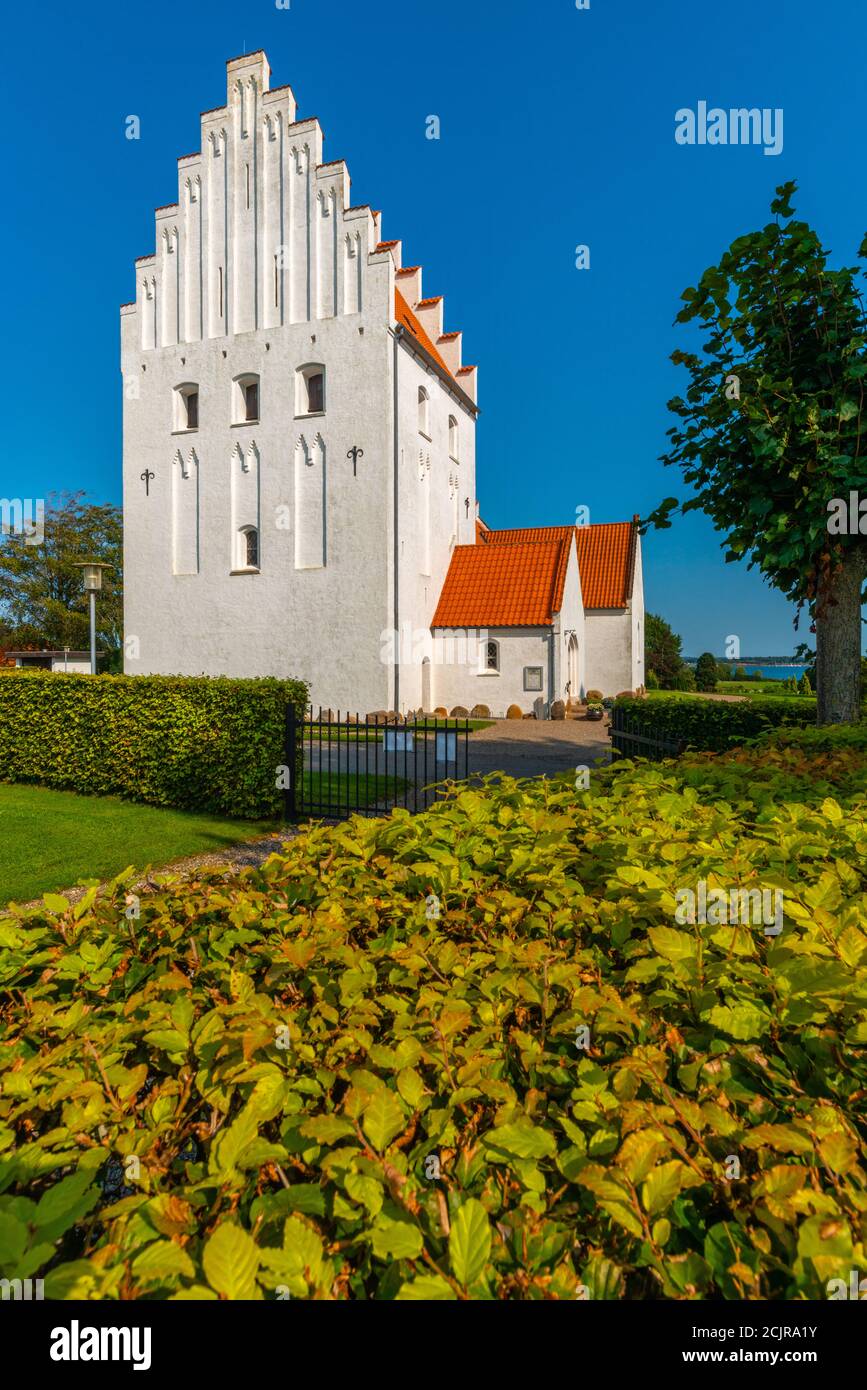 Rinkenæs Korskirke, Fjordveyen, Gemeinde Rinkenæs, Gråsten oder Gravenstein, Südjütland, Dänemark, Nordeuropa, Stockfoto