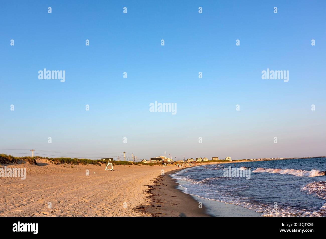 East Matunuck State Beach bei Sonnenuntergang, Rhode Island, USA Stockfoto