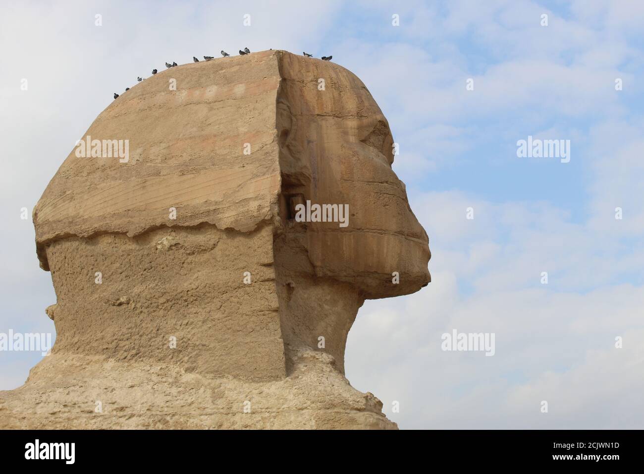 Sphinx, Ägypten. Die berühmte große Sphinx auf dem Gizeh Plateau, in der Nähe von Kairo, Ägypten, Cheops Stockfoto