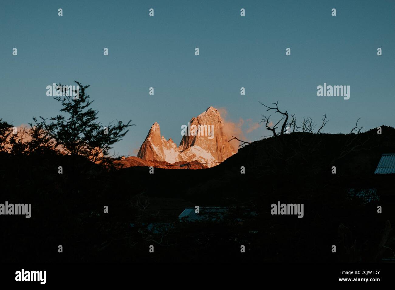 Schöne Szene von El Chalten in Patagonien Argentinien Stockfoto