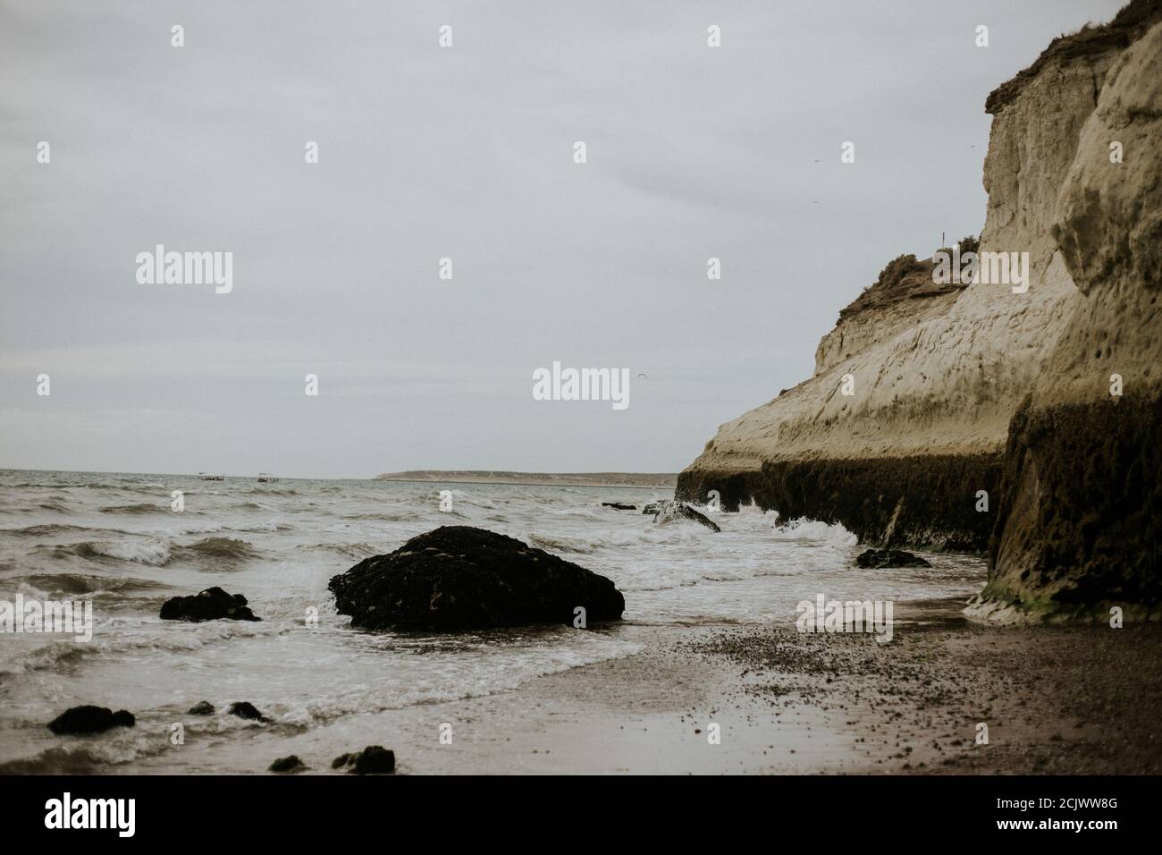 Argentinische Kostenlinie, Puerto Madryn, Argentinien Stockfoto