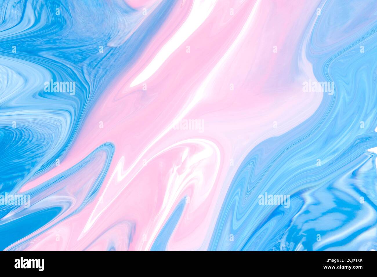 Transgender Farben in Marmor abstrakten Hintergrund Textur. Grafikmuster mit blau, rosa, weiße Farbe für Hintergrund Boden Keramik Zähler Fliese verwenden Stockfoto
