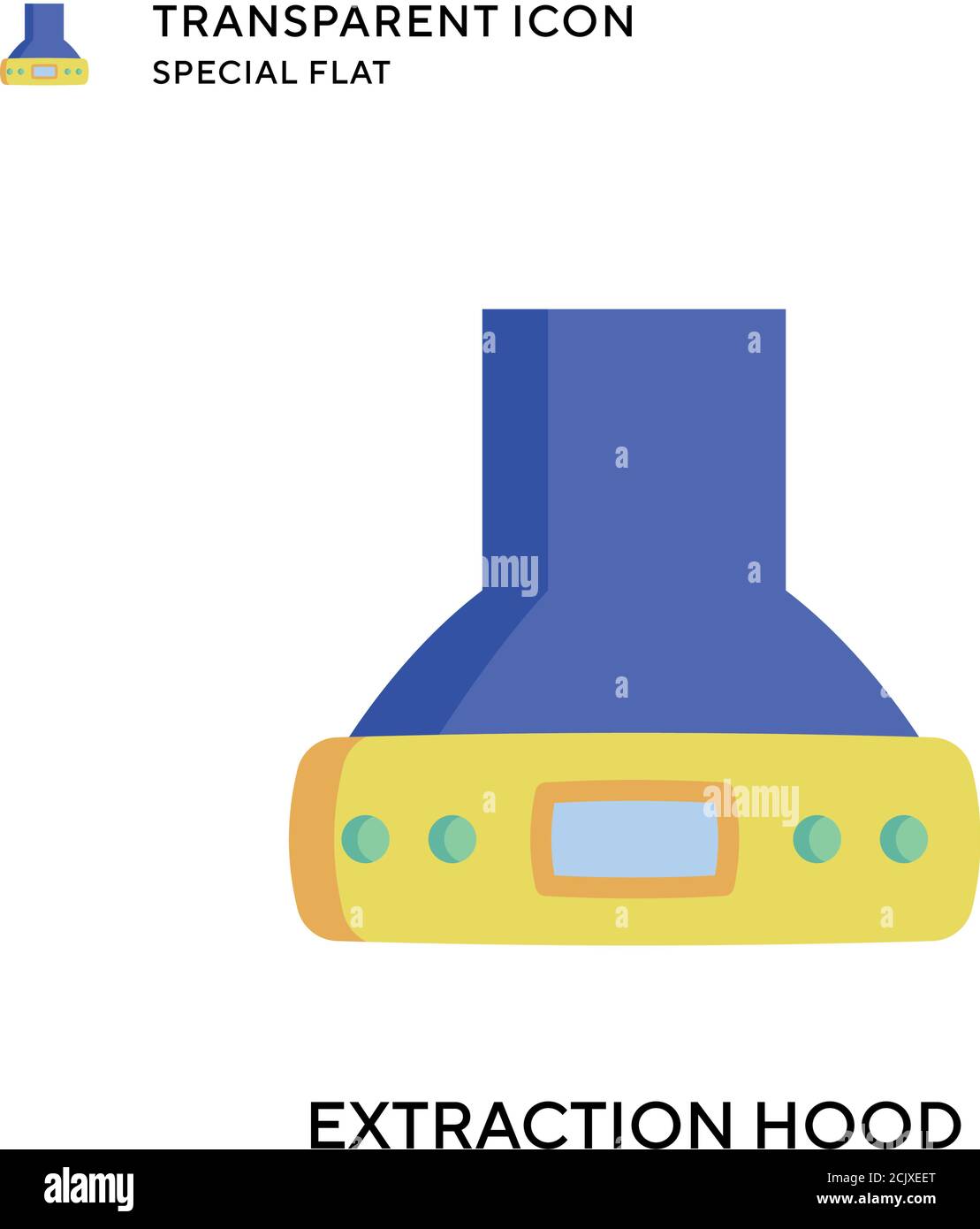 Vektorsymbol Absaughaube. Flache Illustration. Vektor EPS 10. Stock Vektor