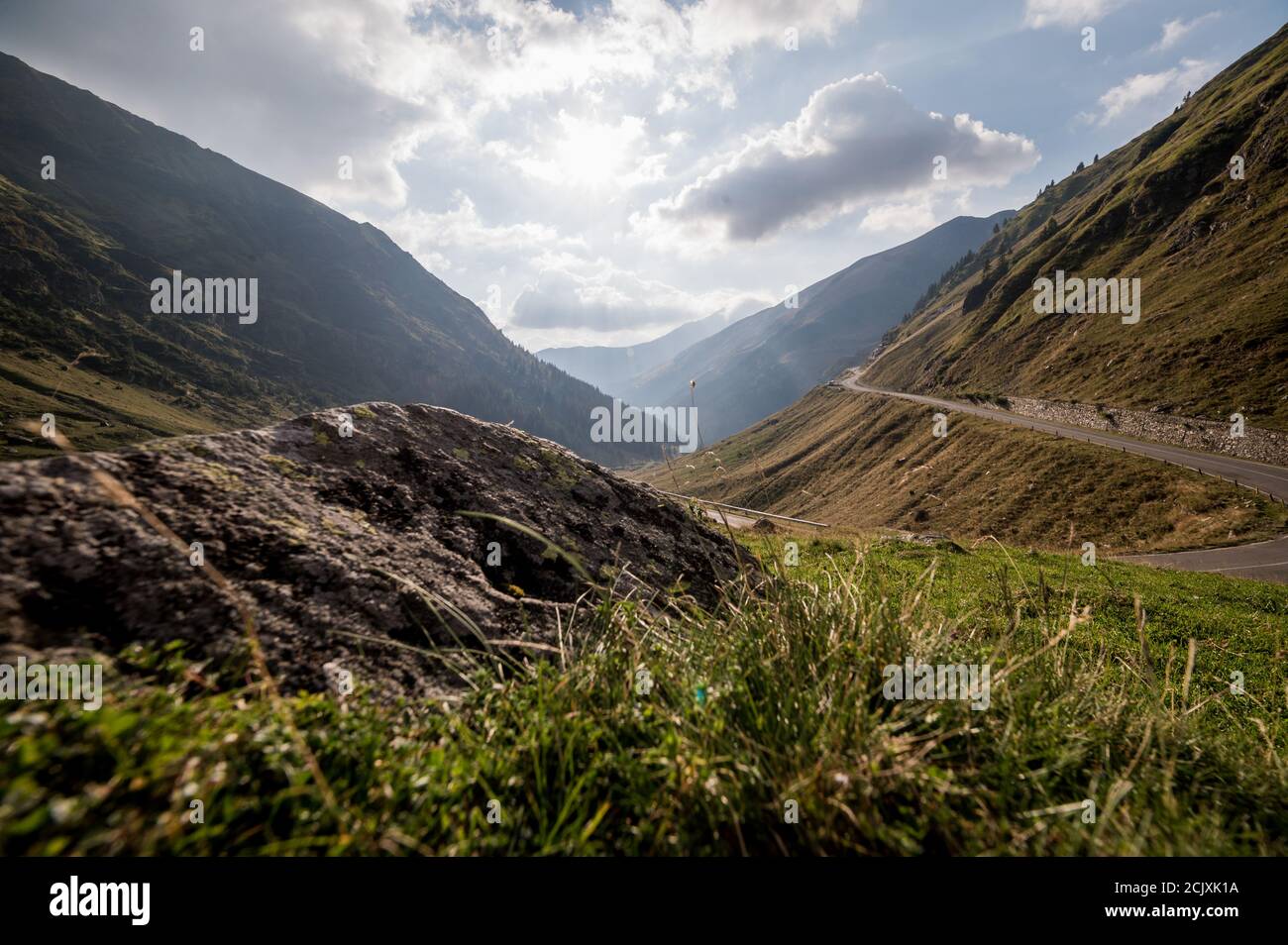 Bergblick auf Karpaten, Fagaras, Rumänien, Europa Stockfoto