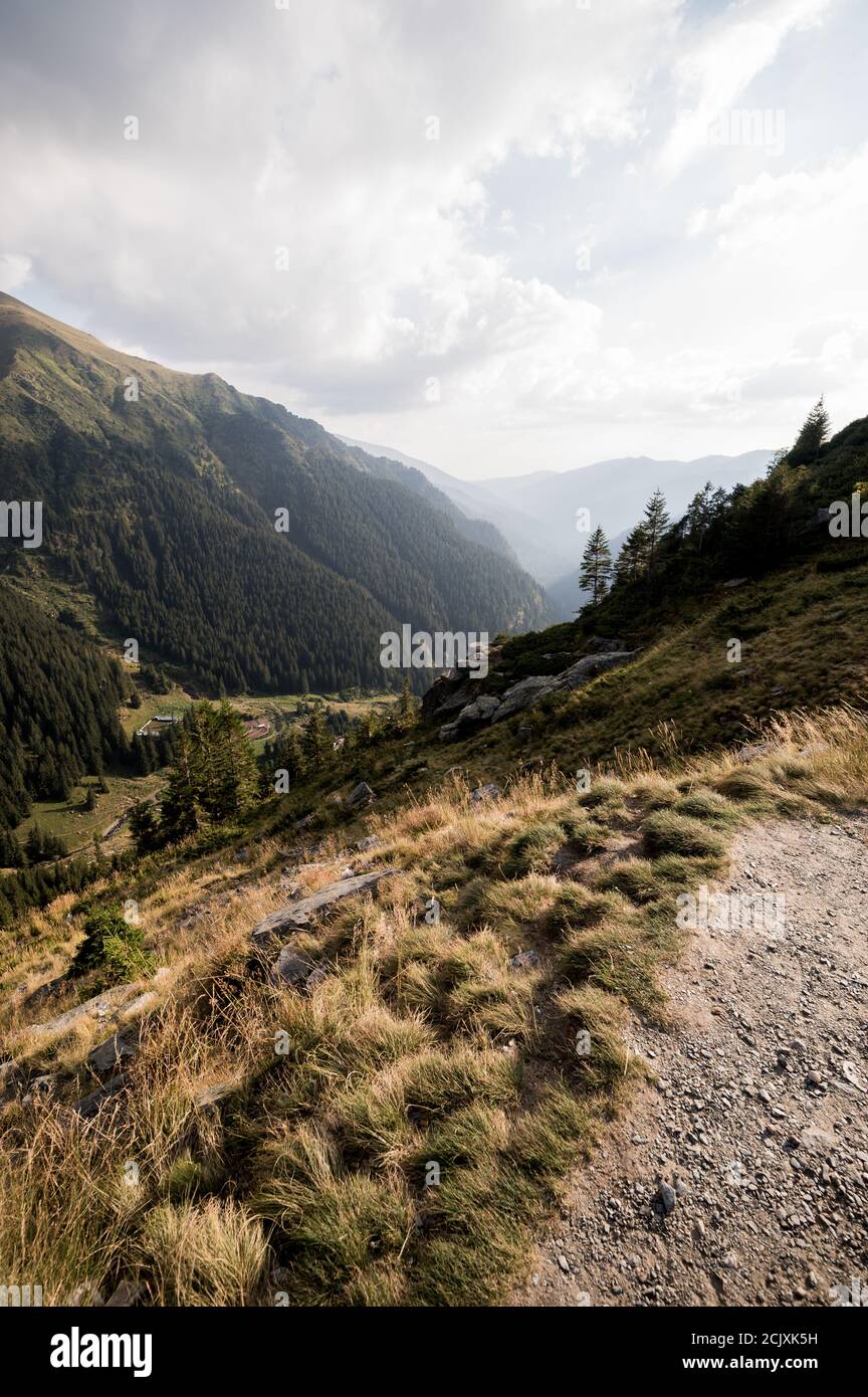 Bergblick auf Karpaten, Fagaras, Rumänien, Europa Stockfoto