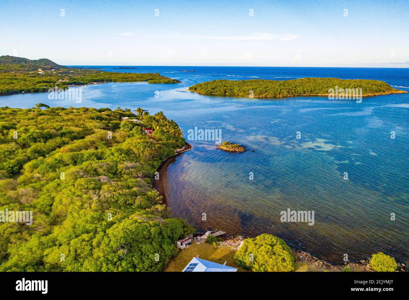 Cap Chevalier liegt im äußersten Süden der Insel Martinique. Stockfoto