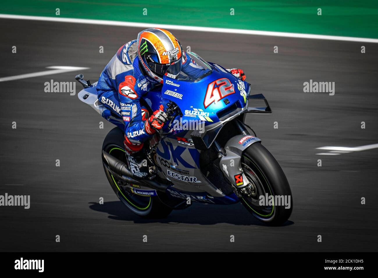 Misano, Italien. September 2020. Offizieller MotoGP-Test auf dem Misano World Circuit Marco Simoncelli. Rins hat gerade Teamkollege Joan mir gespielt 15 September, 2020 Test oficiales de MotoGP en el Misano World Circuit Marco Simoncelli. Rins acaba de superar a su compañero de equipo Joan mir 15 septiembre, 2020 POOL/MotoGP.com/Cordon Pressequelle: CORDON PRESS/Alamy Live News Stockfoto